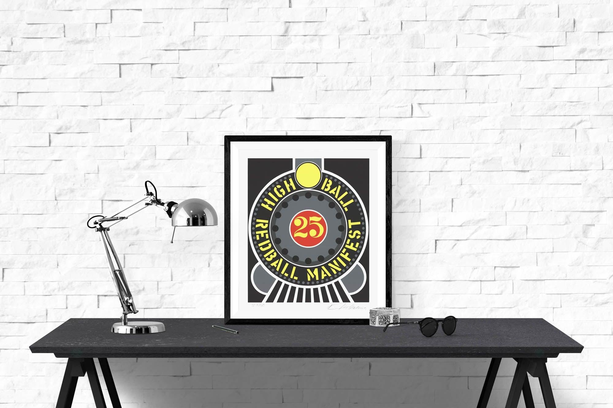Robert Indiana-Highball on the Redball Manifest, SIGNÉ - Pop Art Print par (After) Robert Indiana