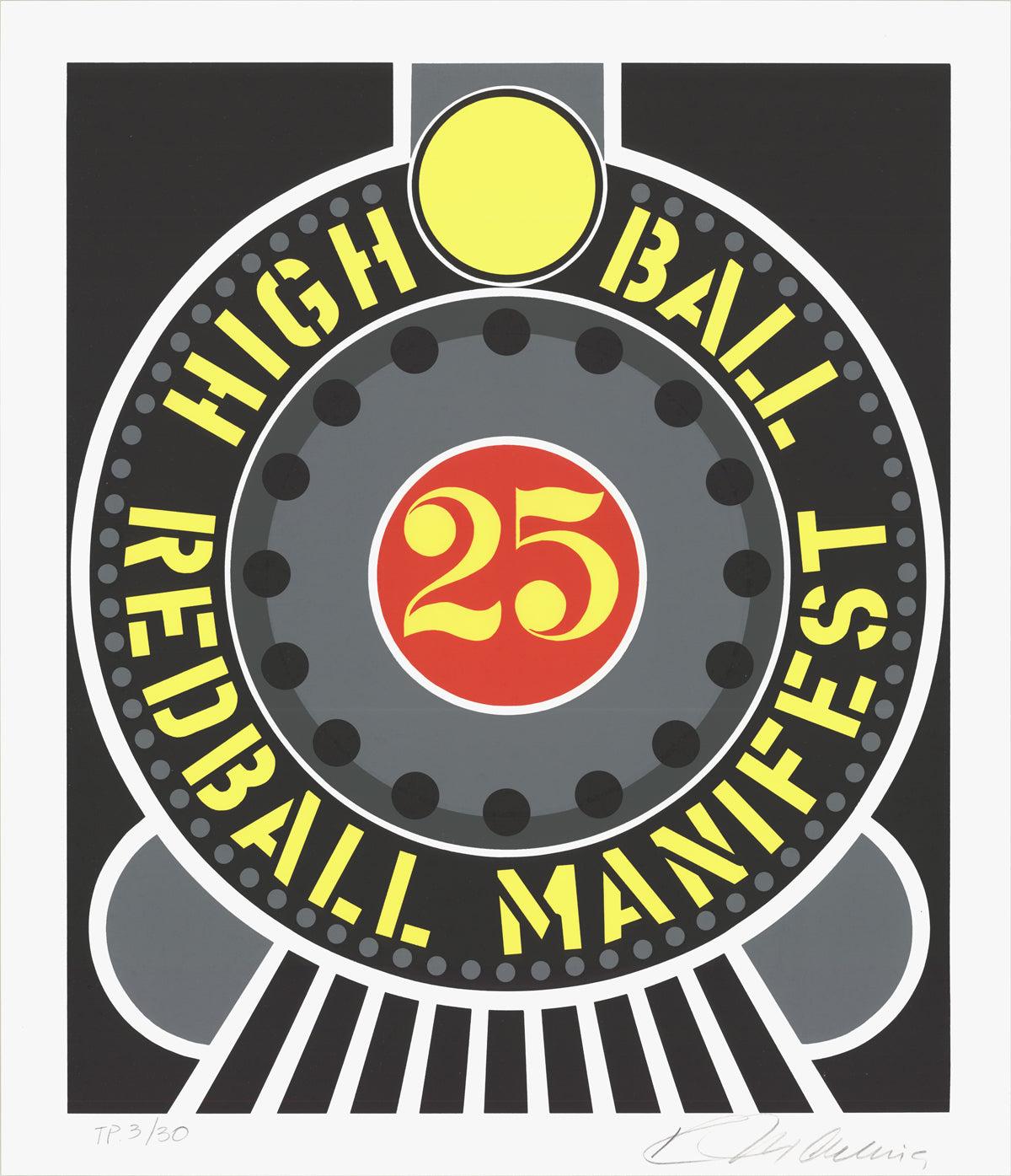 Robert Indiana-Highball on the Redball Manifest, SIGNÉ en vente 2