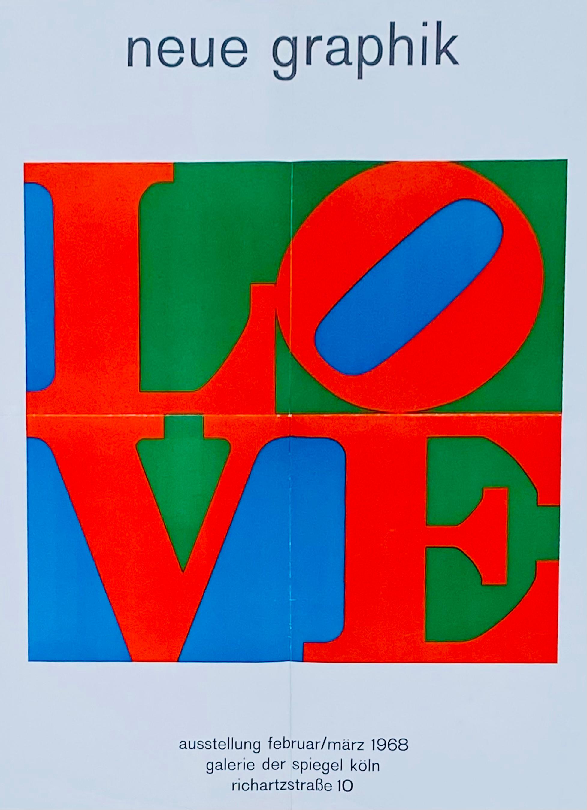 (After) Robert Indiana Abstract Print - Robert Indiana Man Ray exhibition poster 1968 (Robert Indiana LOVE) 