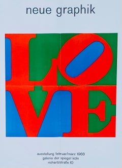 Robert Indiana Man Ray exhibition poster 1968 (Robert Indiana LOVE) 