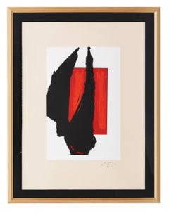 Vintage Robert Motherwell Art 1981 Chicago Print (Signed and Numbered)
