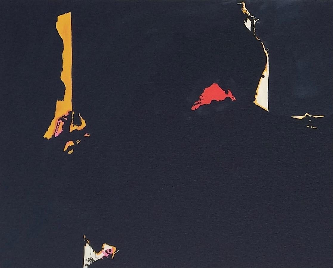 FACE OF THE NIGHT(Octavio Paz)Lithograph on Arches Paper, Abstract Expressionist For Sale 1