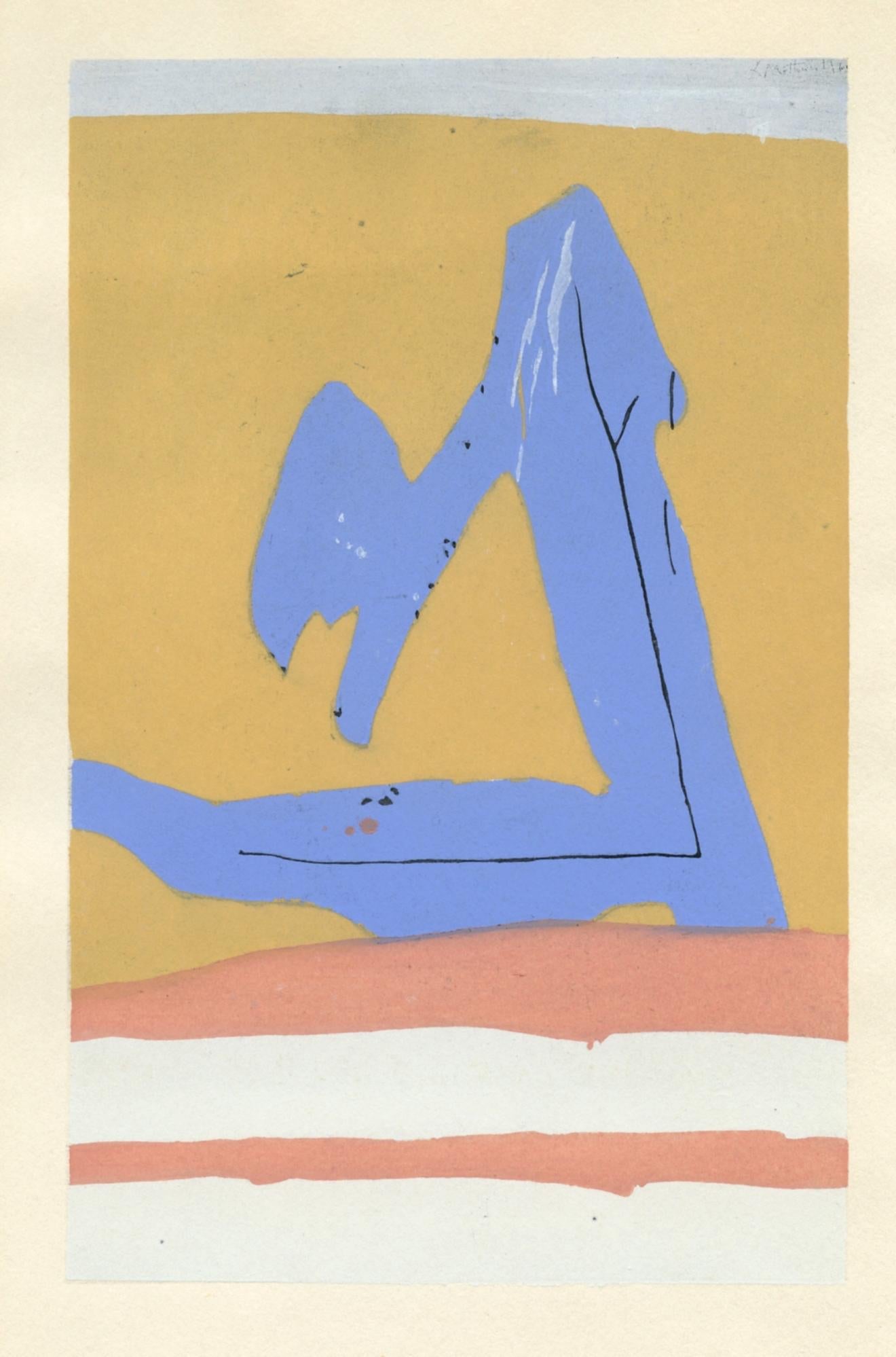"Summer in Italy, No. 3" pochoir - Print by (after) Robert Motherwell