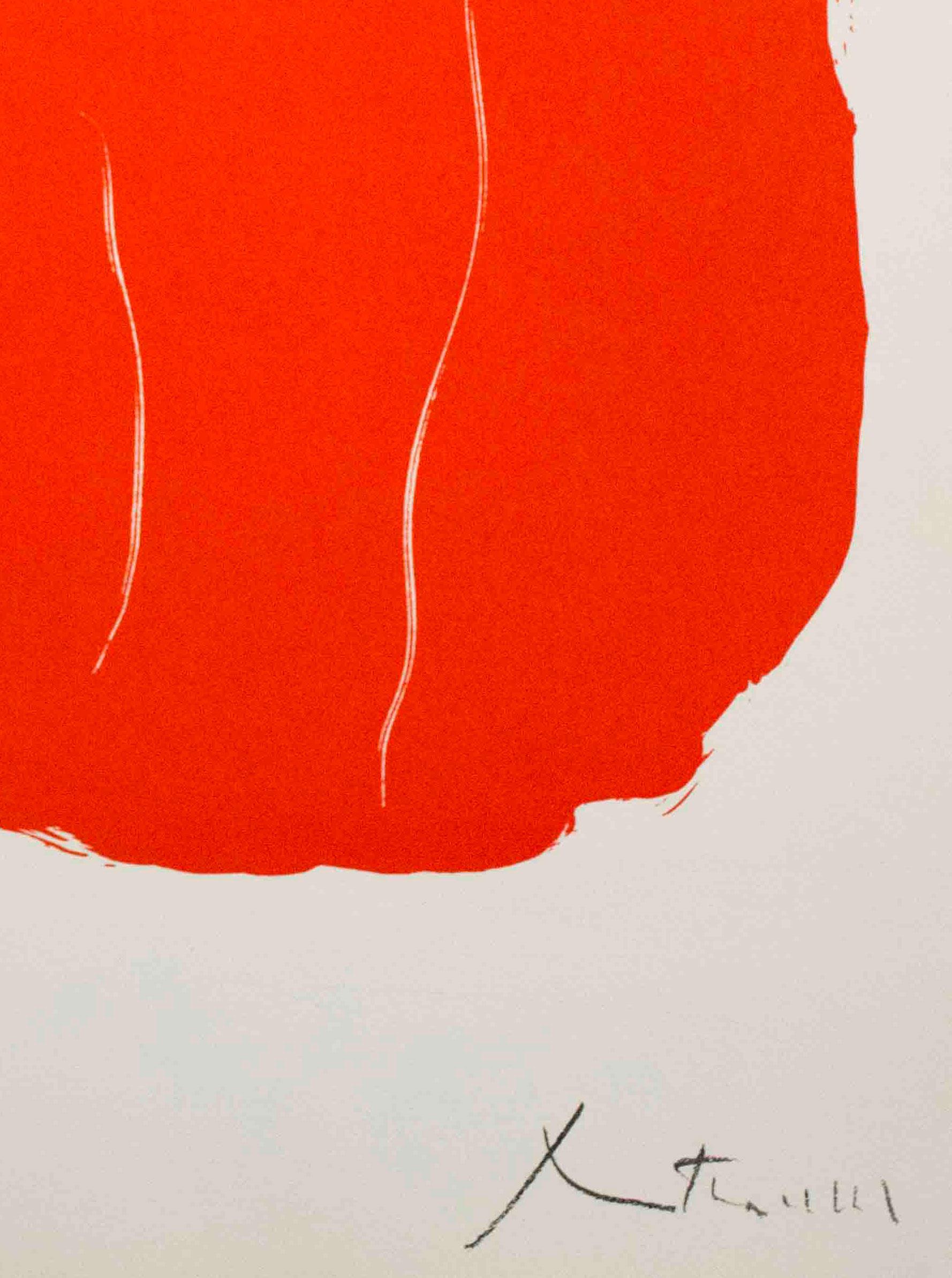 Tricolor 137 - Red Abstract Print by (after) Robert Motherwell