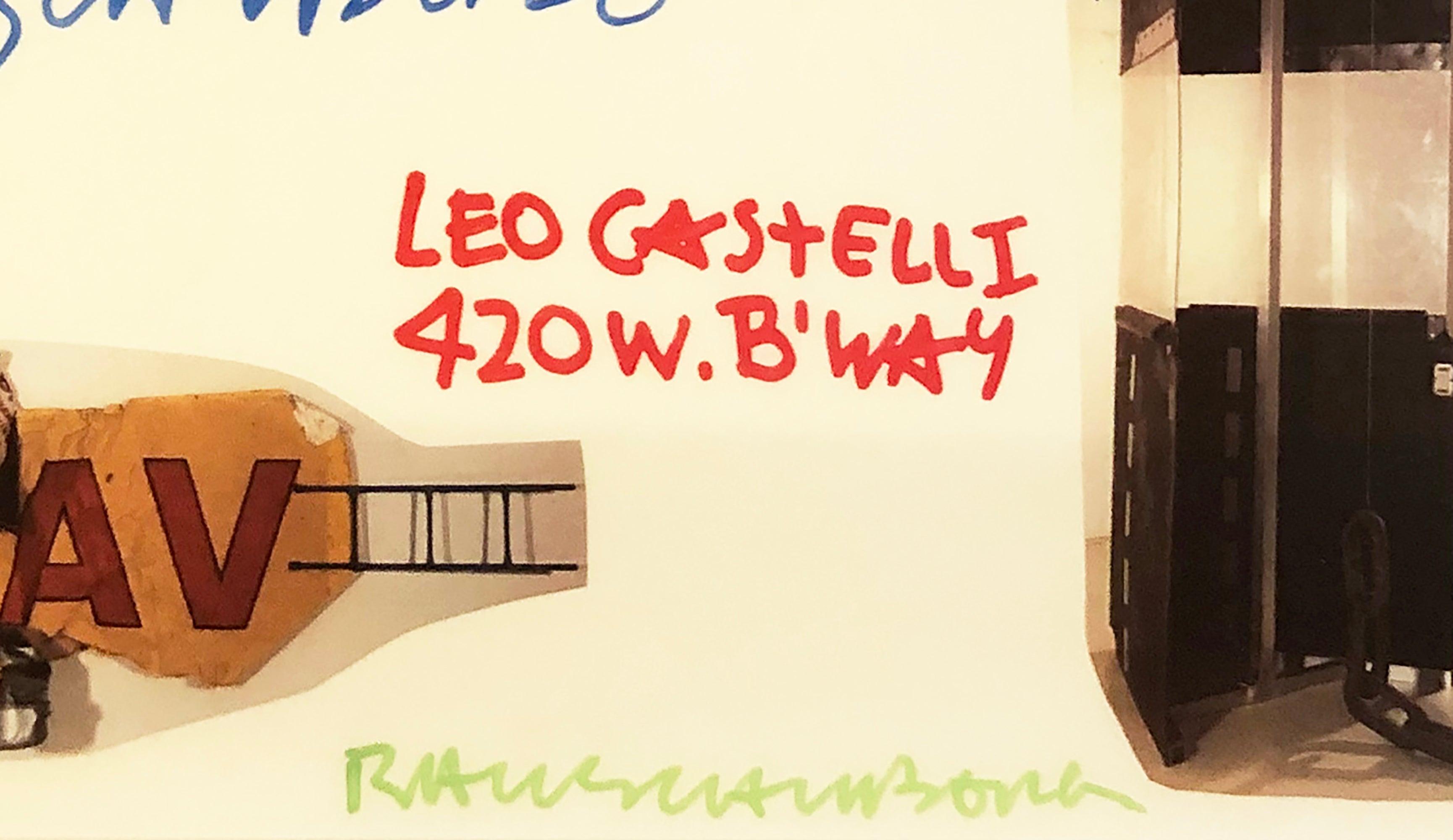 Rauschenberg Gluts at Leo Castelli Hand Signed Vintage Pop Art - Print by (After) Robert Rauschenberg