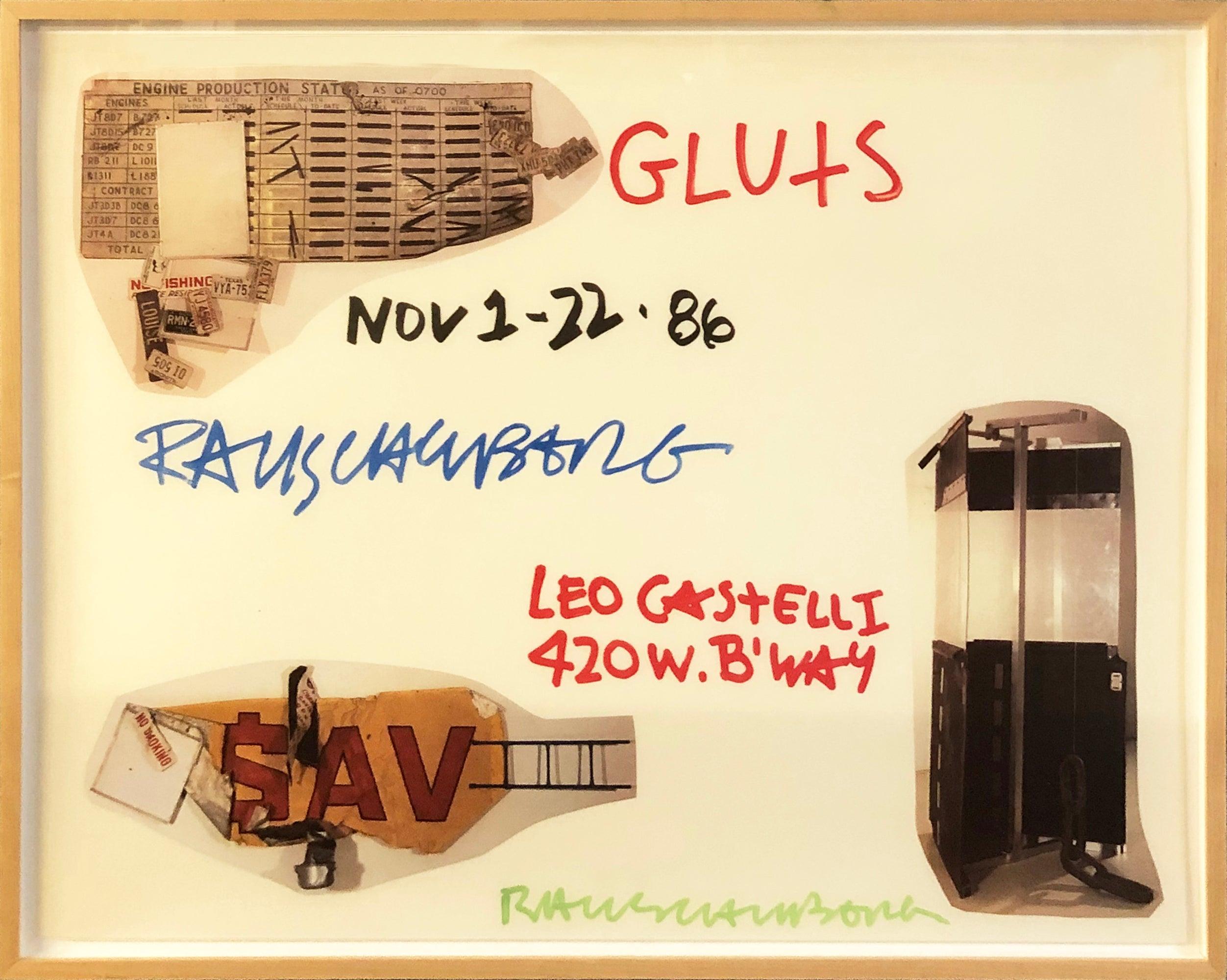 Rauschenberg- Gluts at Leo Castelli- Pop Art Vintage HAND SIGNED