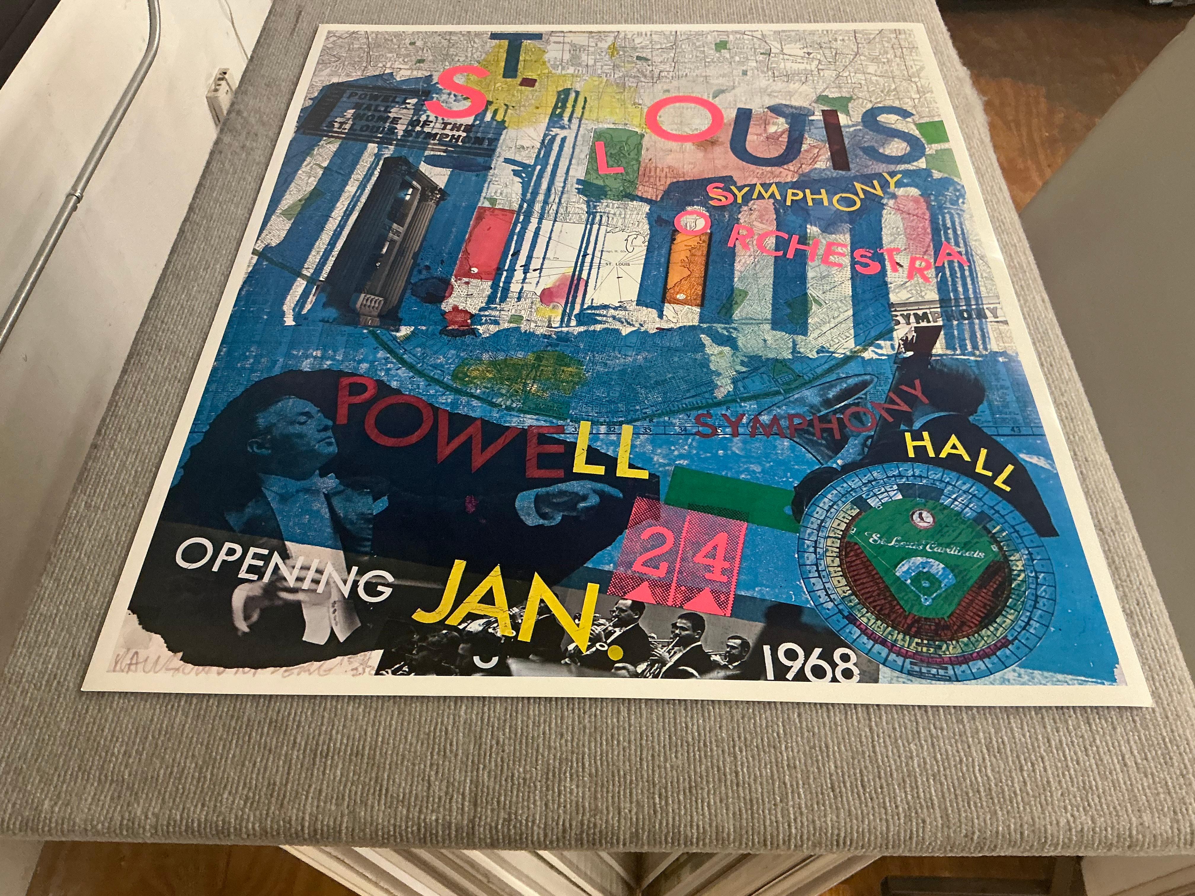 Rauschenberg Orquesta Sinfónica de San Luis Vintage Pop Art 12