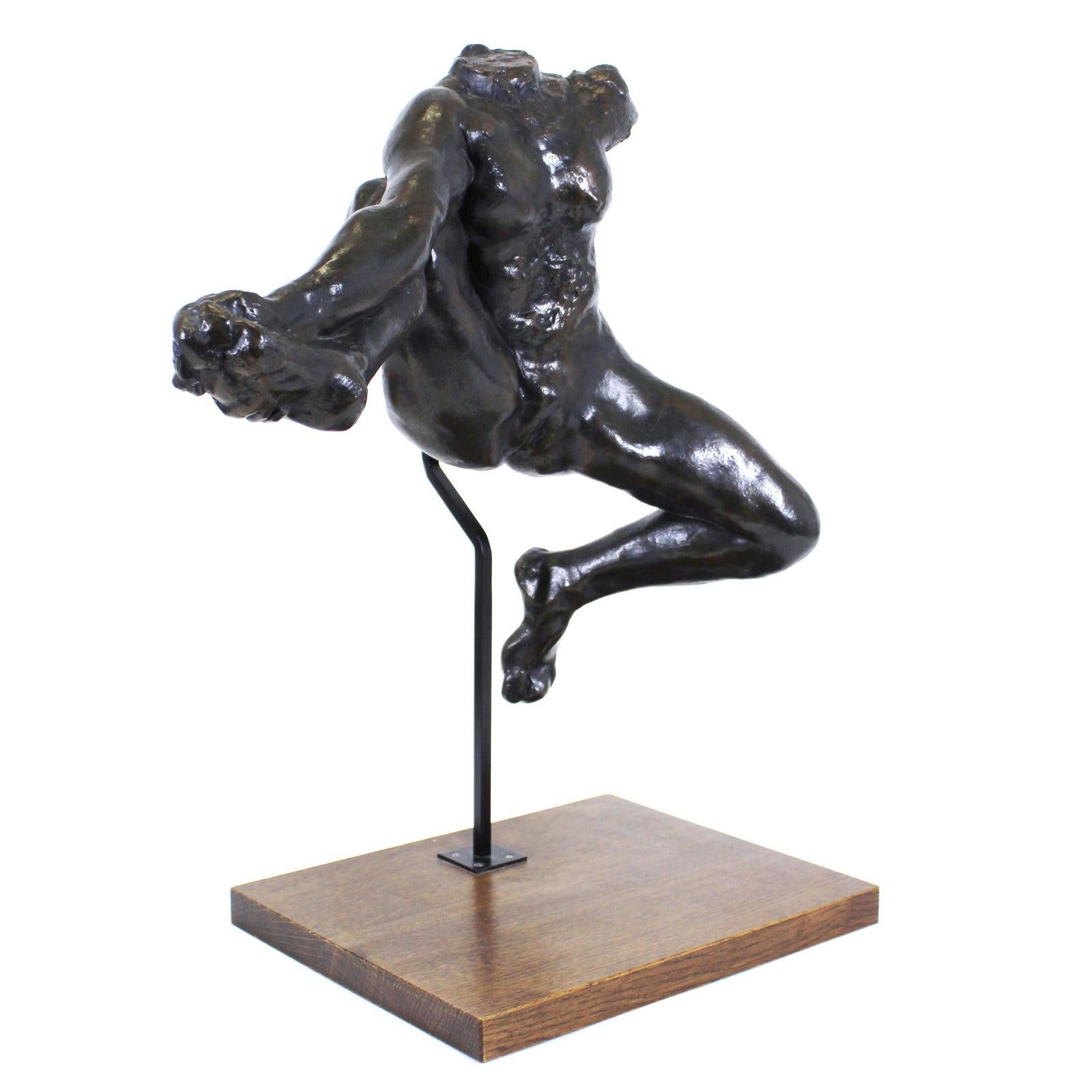 After Auguste Rodin ( French, 1840-1917) 'Iris, Messenger of the Gods' museum reproduction in resin with bronze patina, Mark of the Musee Rodin, Paris
Dimensions : 18