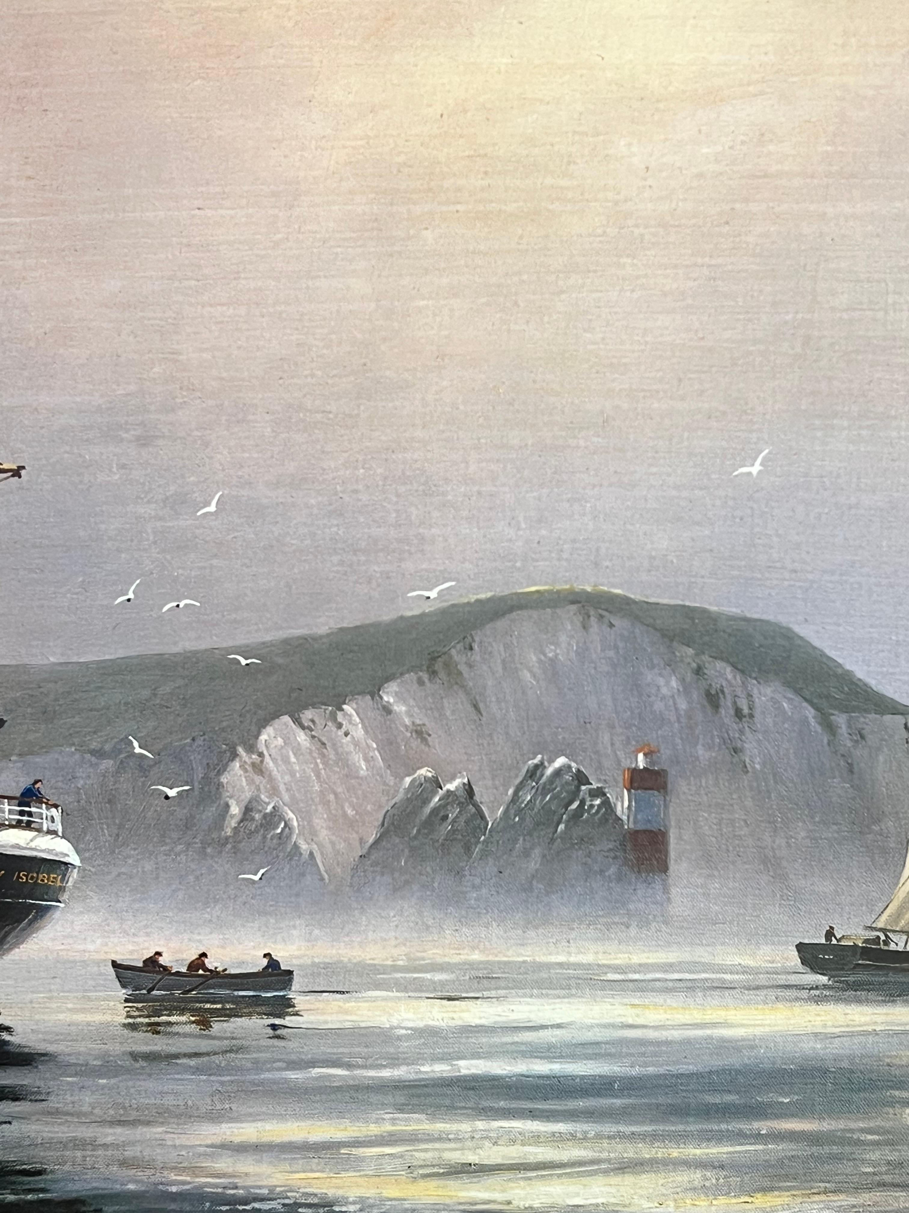 Veliero classico al largo della costa inglese, il Needles 1