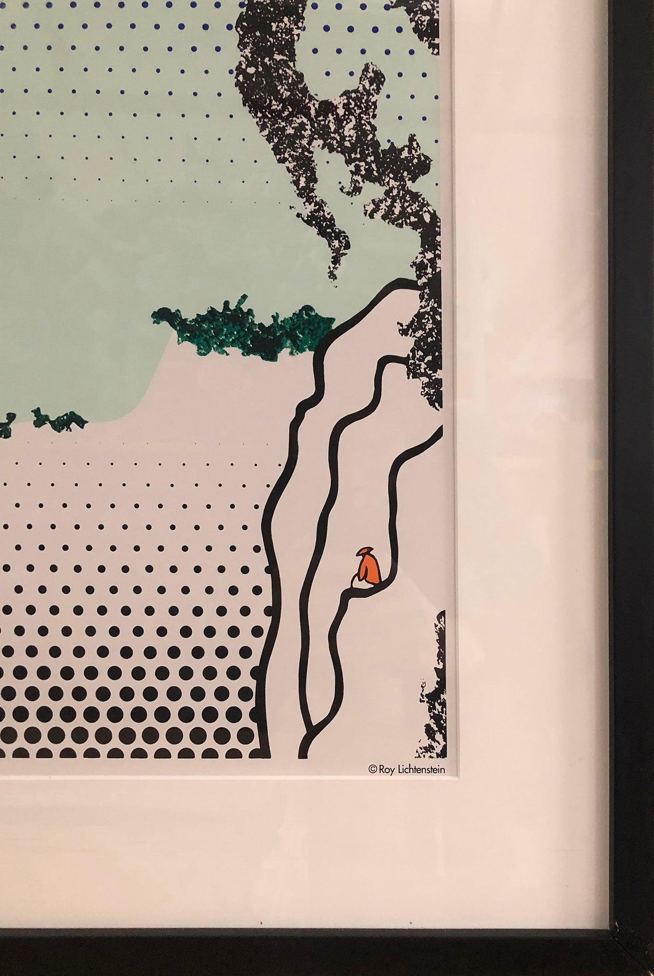 Roy Lichtenstein Landscape with Philosopher - Painting by (after) Roy Lichtenstein