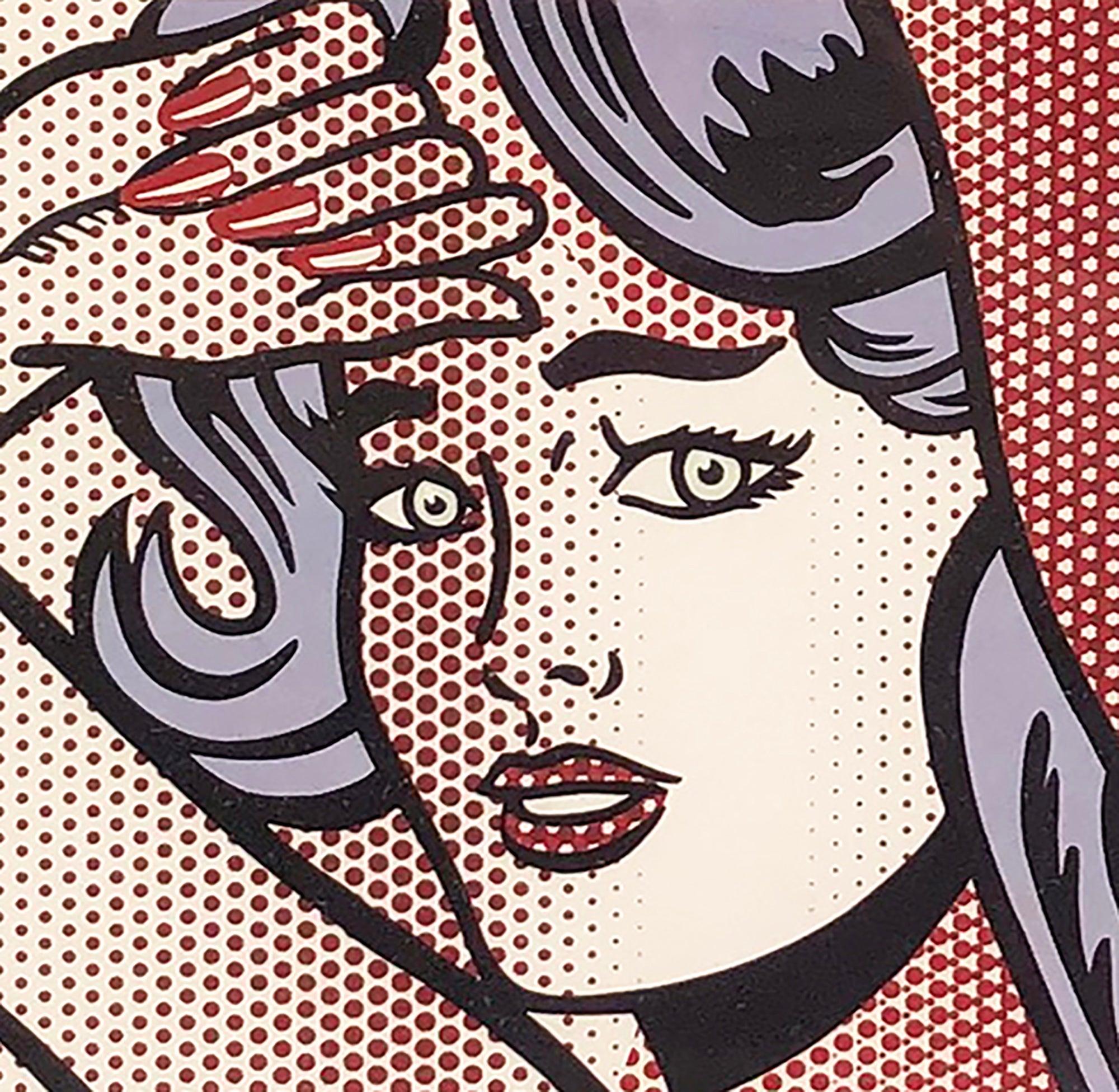 (after) Roy Lichtenstein 'Nudo con capelli blu' Invito-1997- Incorniciato in vendita 2