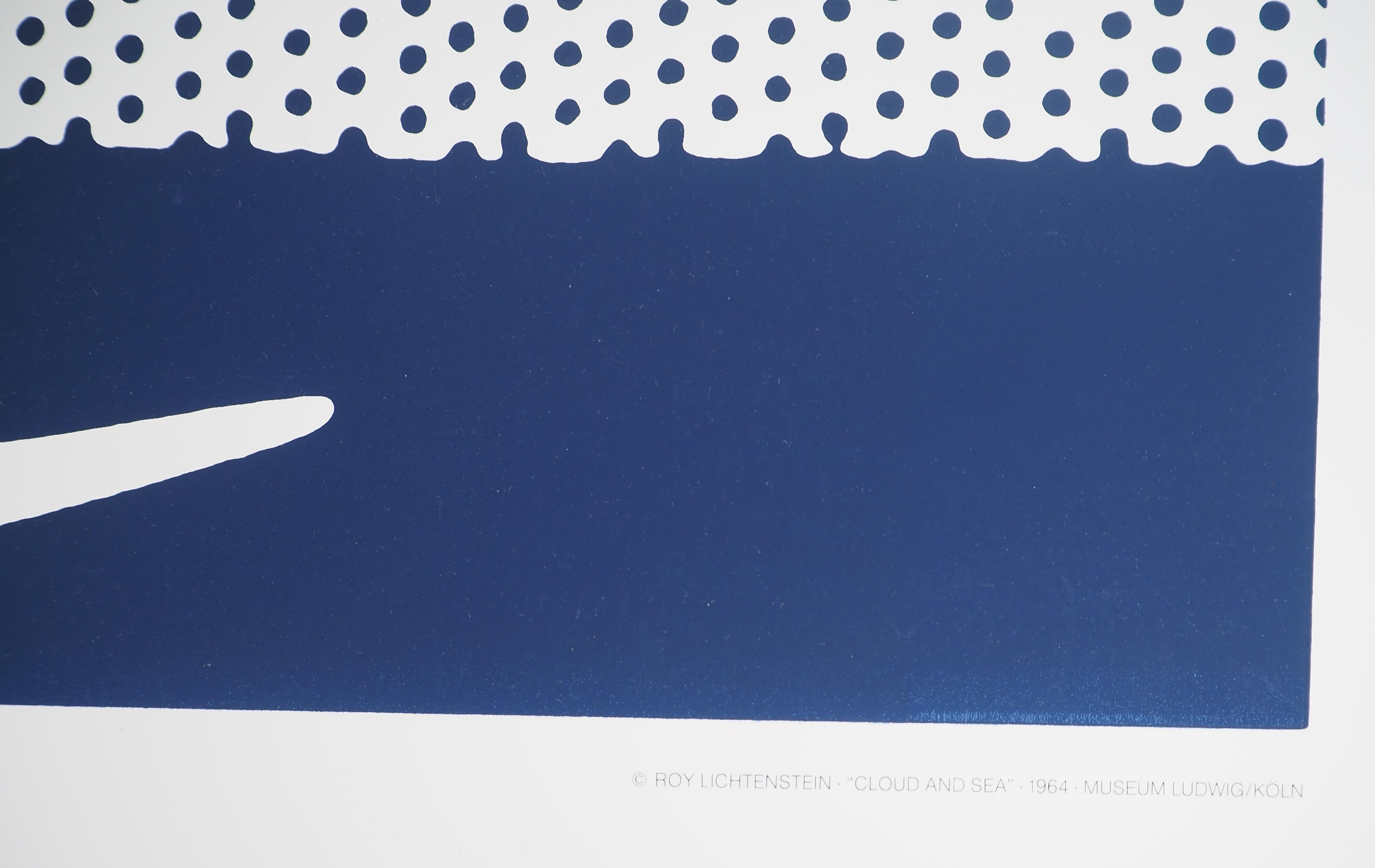 Nuvola e mare - Serigrafia #Ludwig 1989 in vendita 5