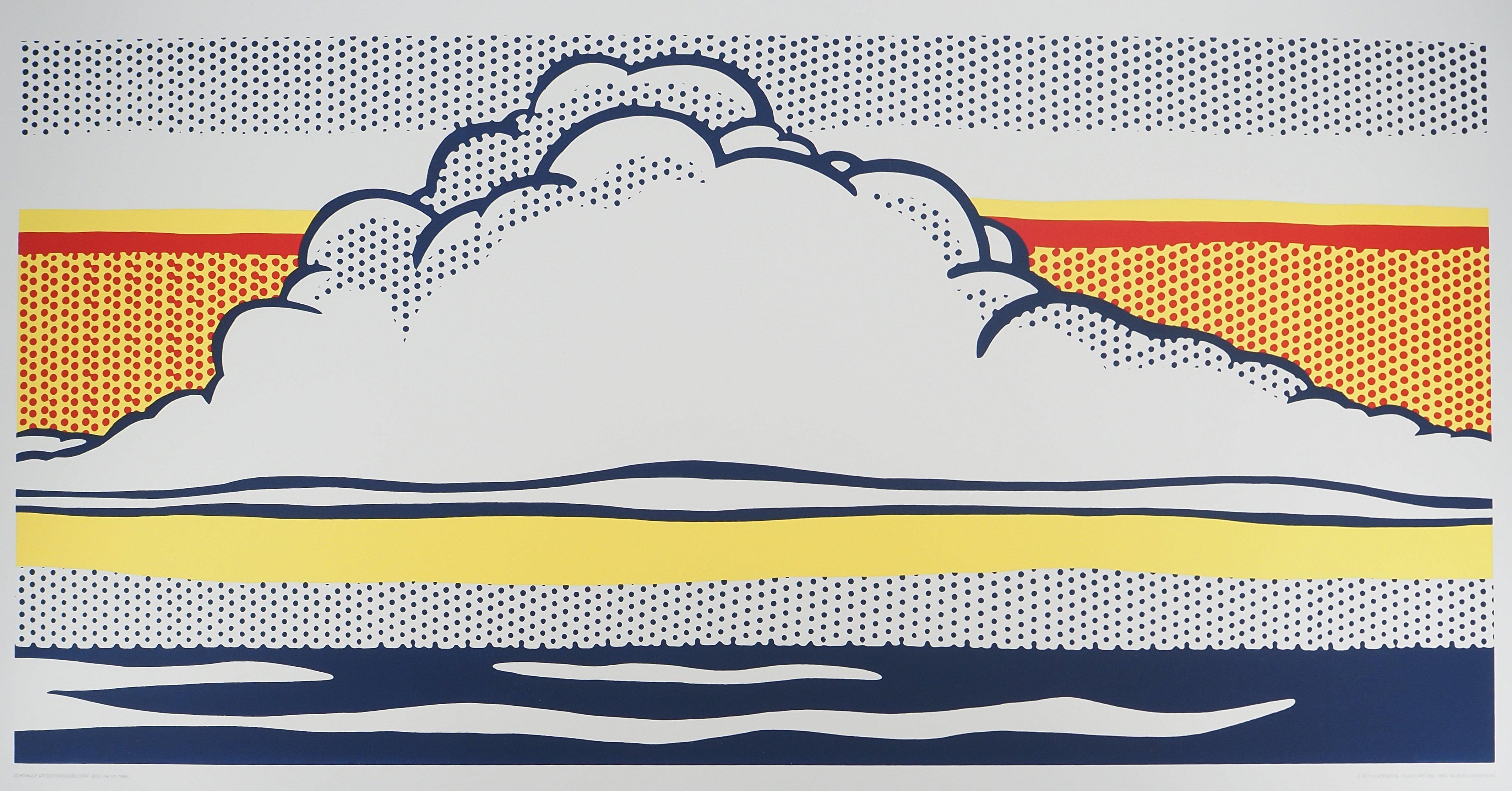 Nuvola e mare - Serigrafia #Ludwig 1989 - Print di (after) Roy Lichtenstein