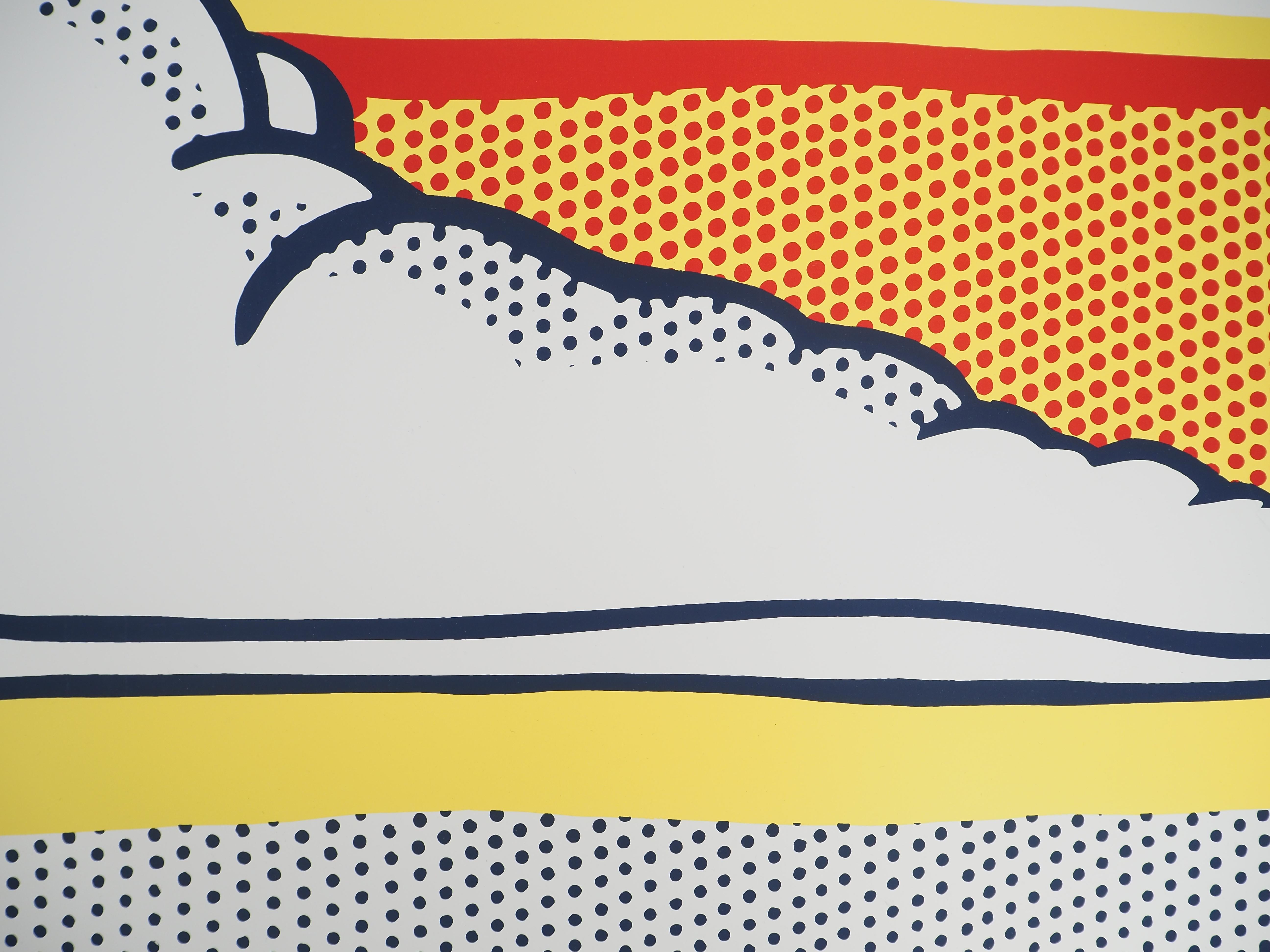 Nuvola e mare - Serigrafia #Ludwig 1989 in vendita 1