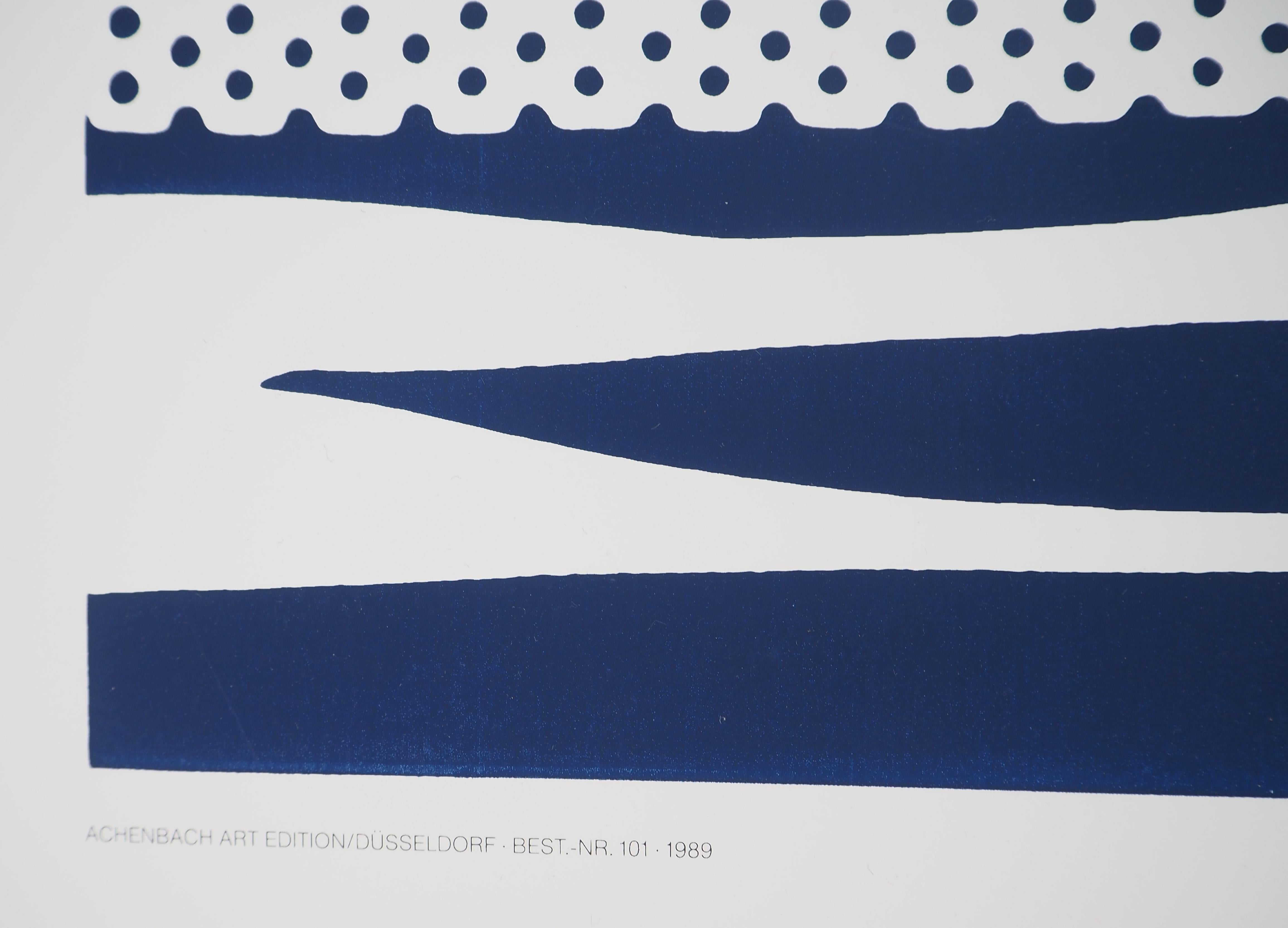 Nuvola e mare - Serigrafia #Ludwig 1989 in vendita 2