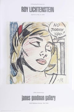 No Thank You, Framed Pop Art Exhibition Poster after Roy Lichtenstein
