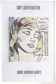 Retro Exhibition poster "Roy Lichtenstein: A Drawing Retrospective" at James Goodman