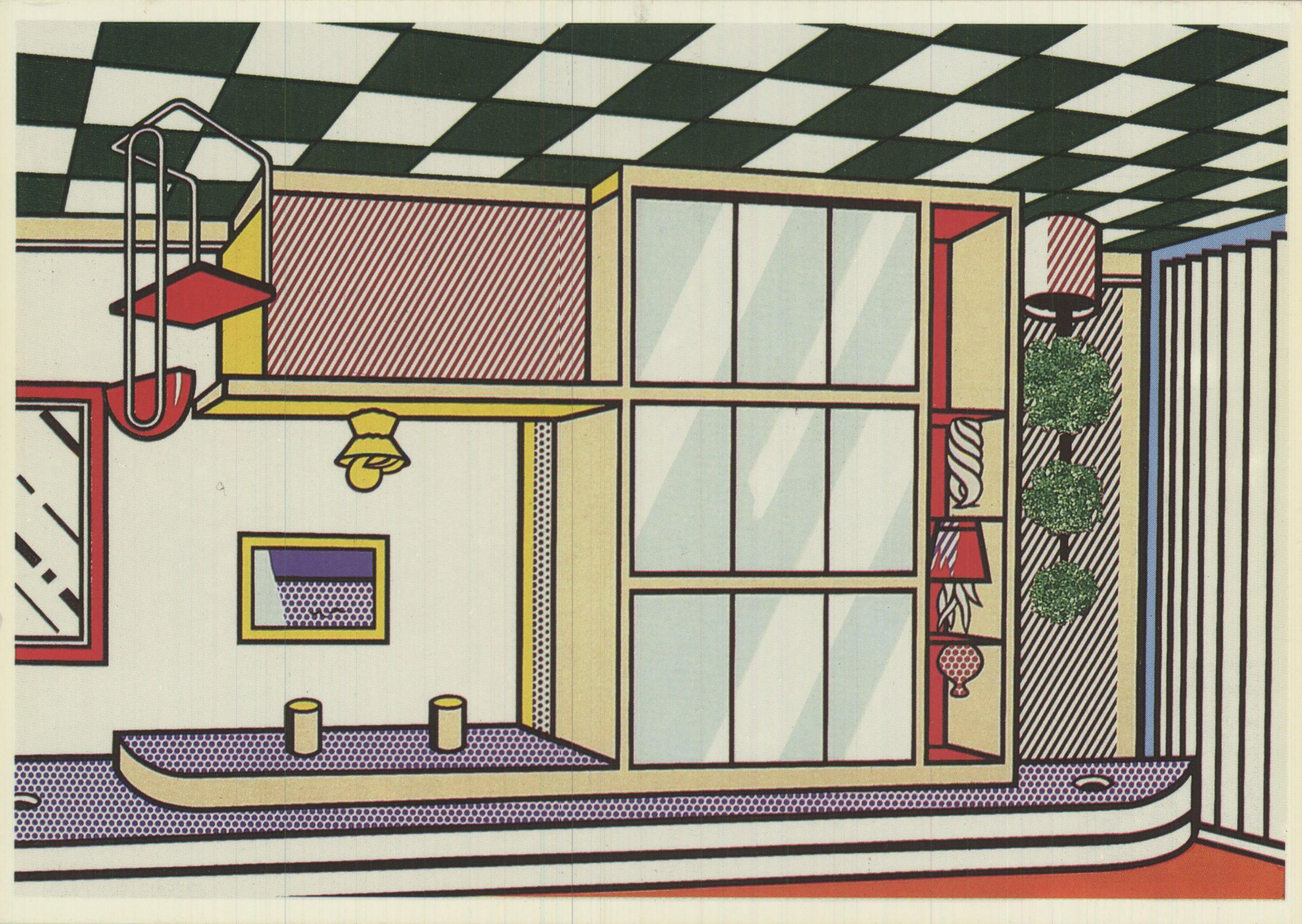 Roy Lichtenstein  Intérieur avec bar intégré, Pop Art Vintage en vente 1