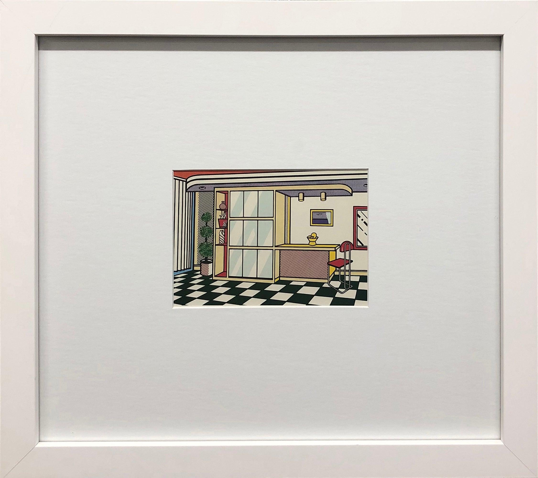 Roy Lichtenstein  Interior con barra empotrada, Pop Art Vintage