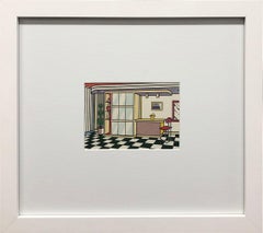 Roy Lichtenstein  Interior con barra empotrada, Pop Art Vintage