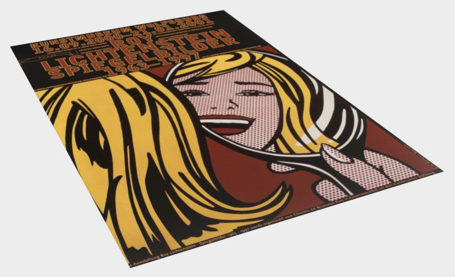 Roy Lichtenstein
Mirror Images
Offset Lithograph
2000
33.07 x 23.22 inches (84 x 59 cm)
Unsigned as issued
Publisher: VG Bild-Kunst, Bonn - Germany
COA provided

The exhibition in Wolfsburg, Germany focuses on Roy Lichtenstein's 