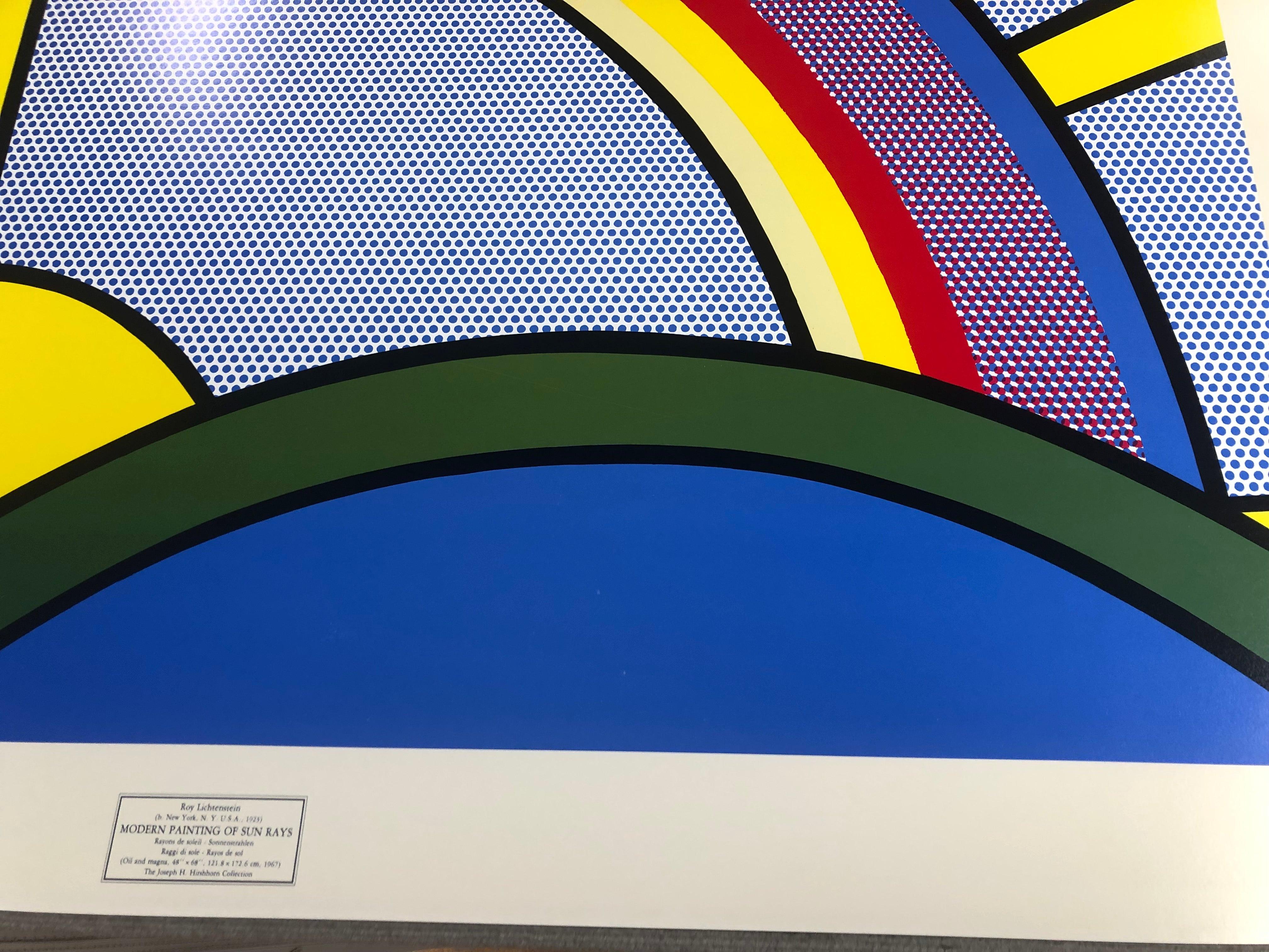 Pintura moderna de rayos de sol - Landscape Print Blanco de (after) Roy Lichtenstein