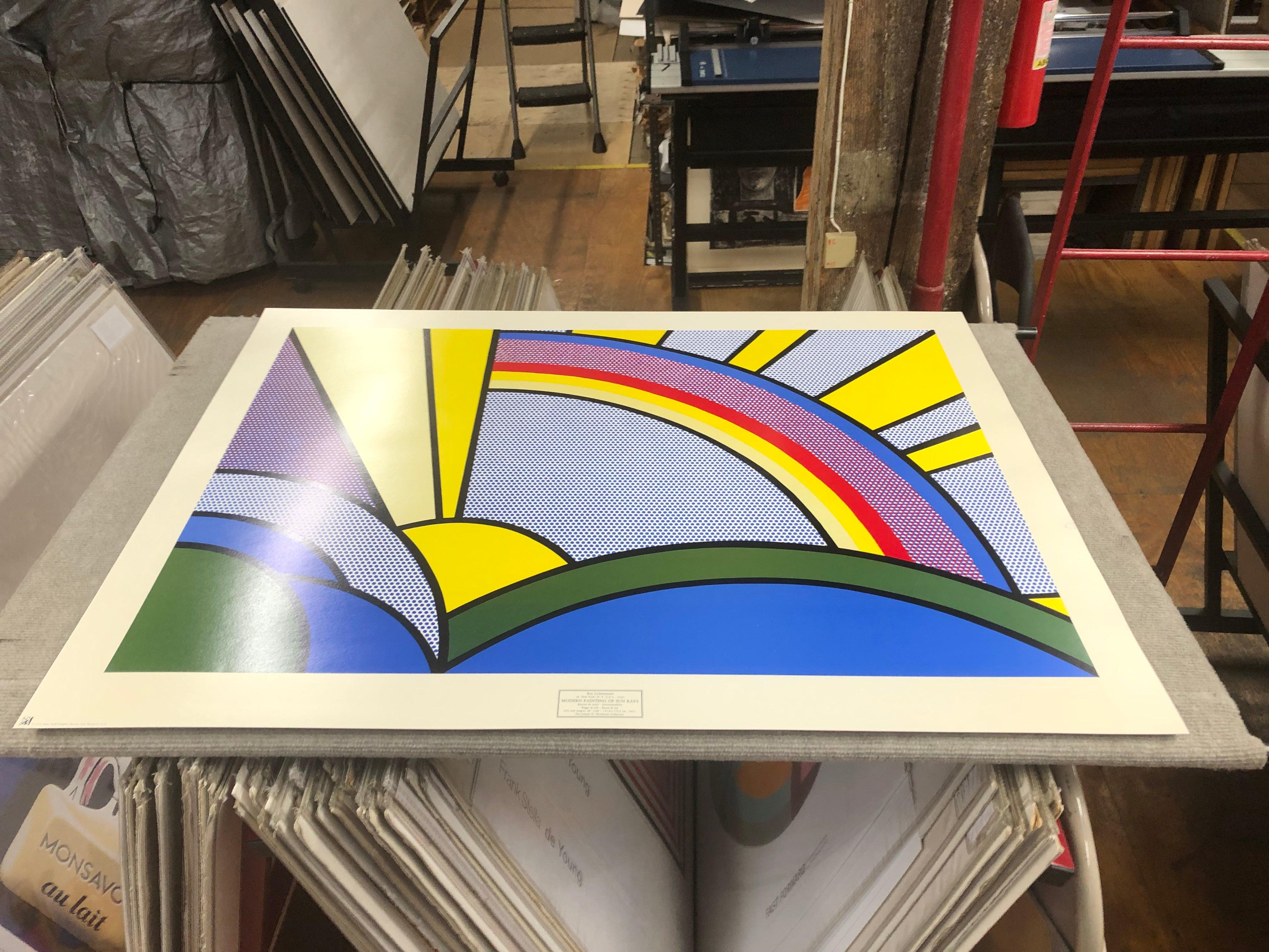 Pintura moderna de rayos de sol en venta 2