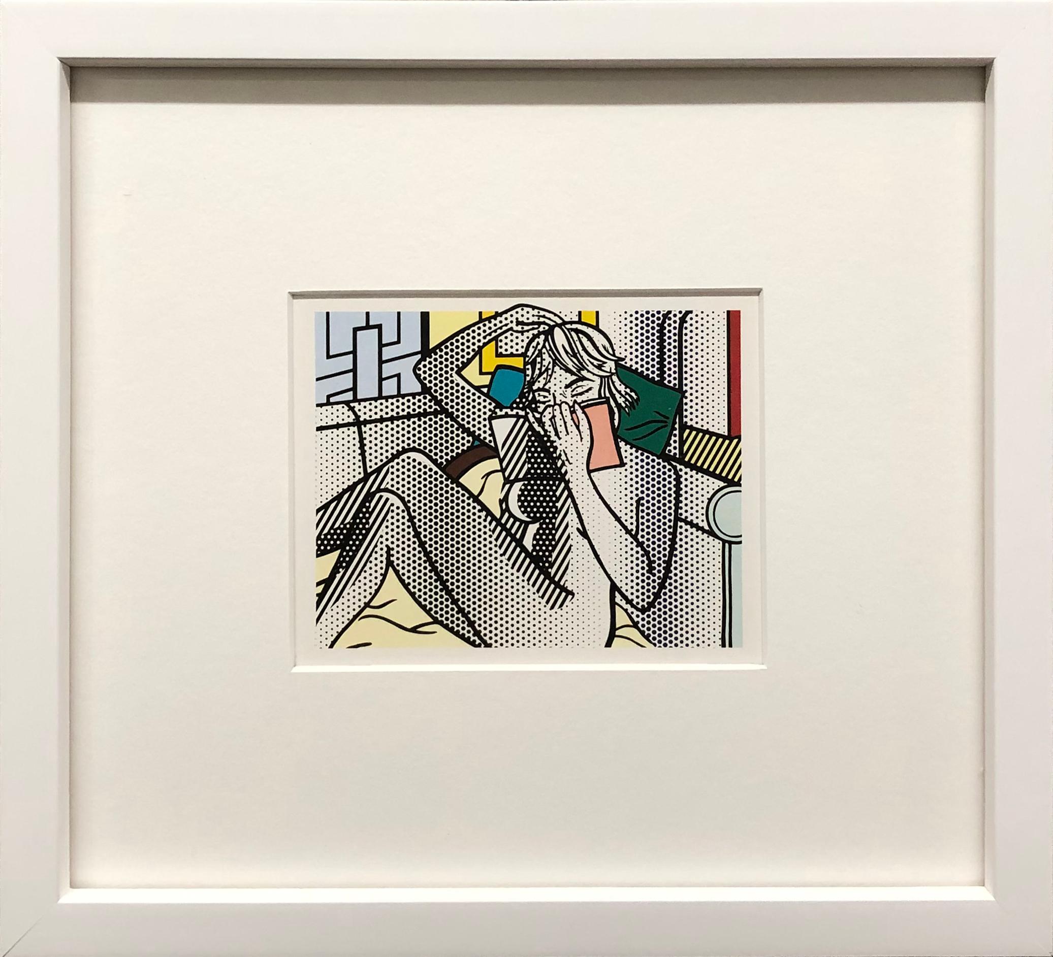Lichtenstein - Desnudo leyendo un libro rosa