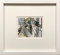 Lichtenstein - Desnudo leyendo un libro rosa
