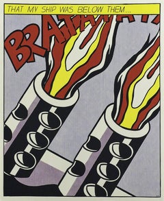 Vintage Roy Lichtenstein As I Opened Fire (set of 3 lithographic posters)