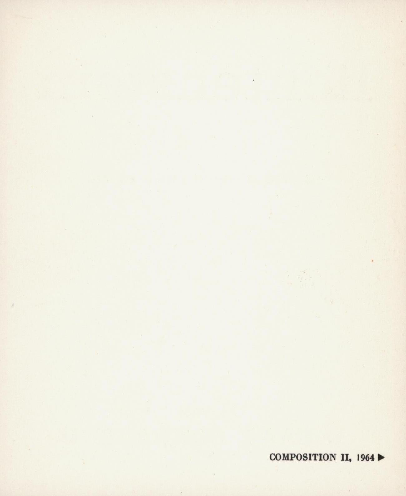 Roy Lichtenstein Compositions announcement 1965 (Sonnabend) - Pop Art Photograph by (after) Roy Lichtenstein