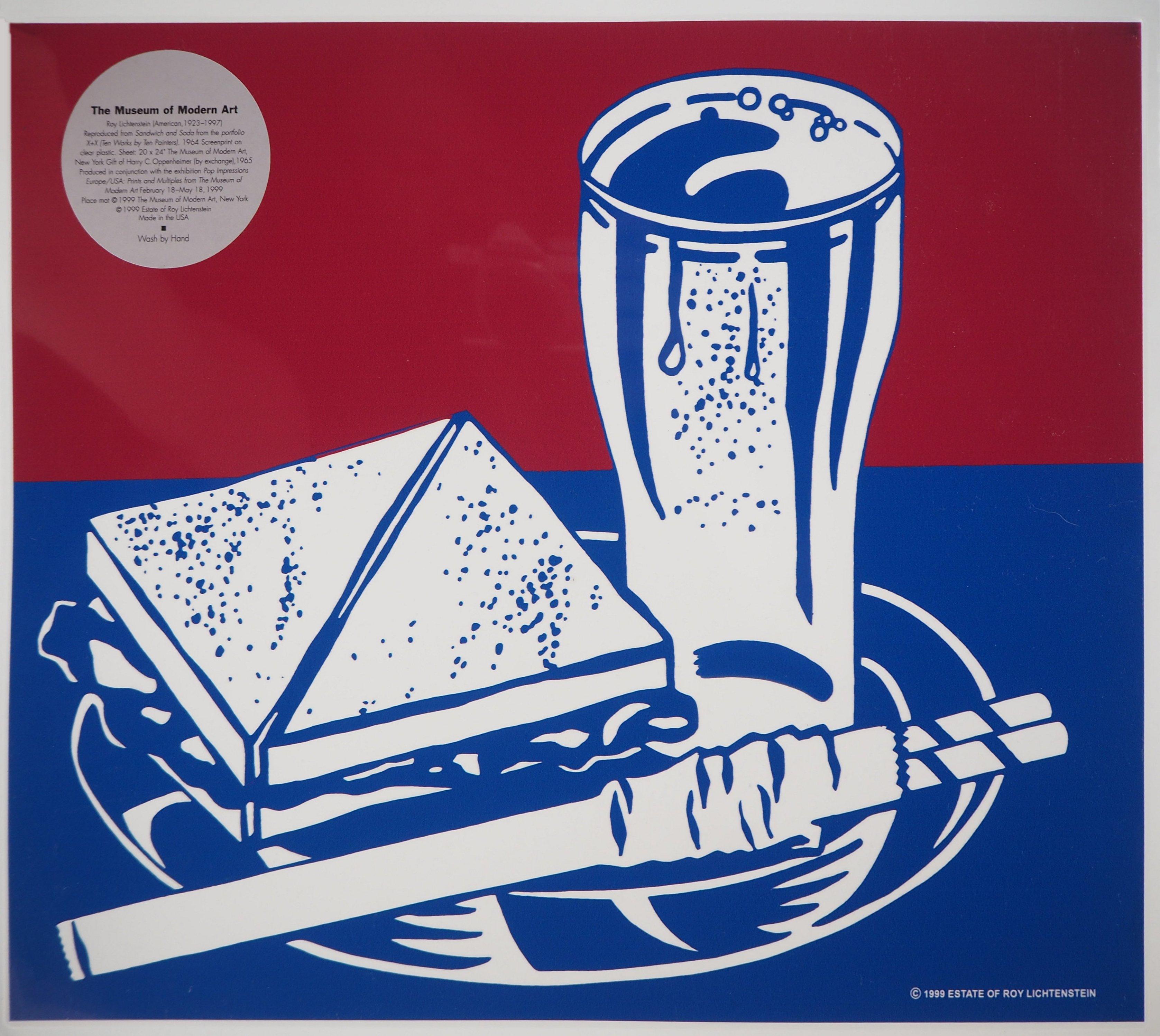 Bocadillo y Soda - Serigrafía sobre Rodoide (MoMA) - Print de (after) Roy Lichtenstein