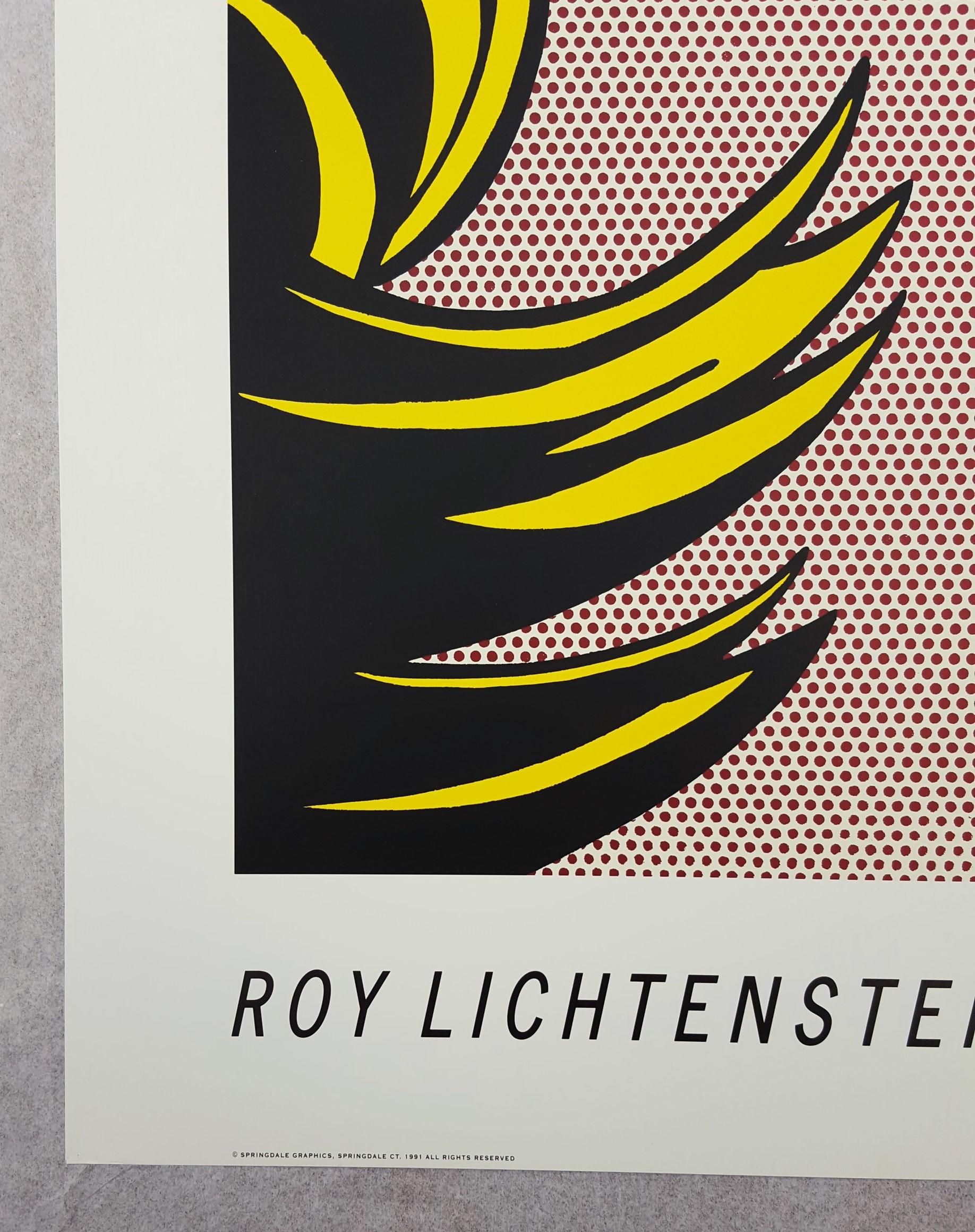 Yale University Art Gallery (Thinking of Him) Poster - Pop Art Print by (after) Roy Lichtenstein