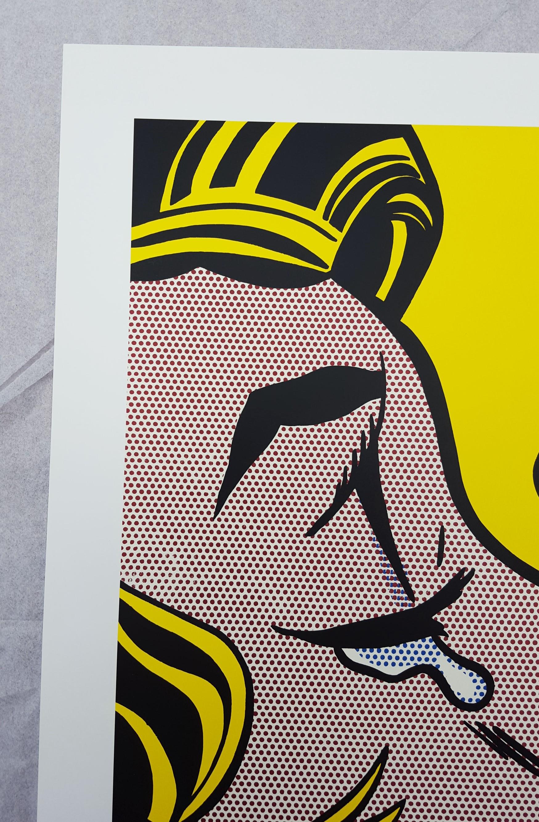 Yale University Art Gallery (Thinking of Him) Poster - Beige Figurative Print by (after) Roy Lichtenstein