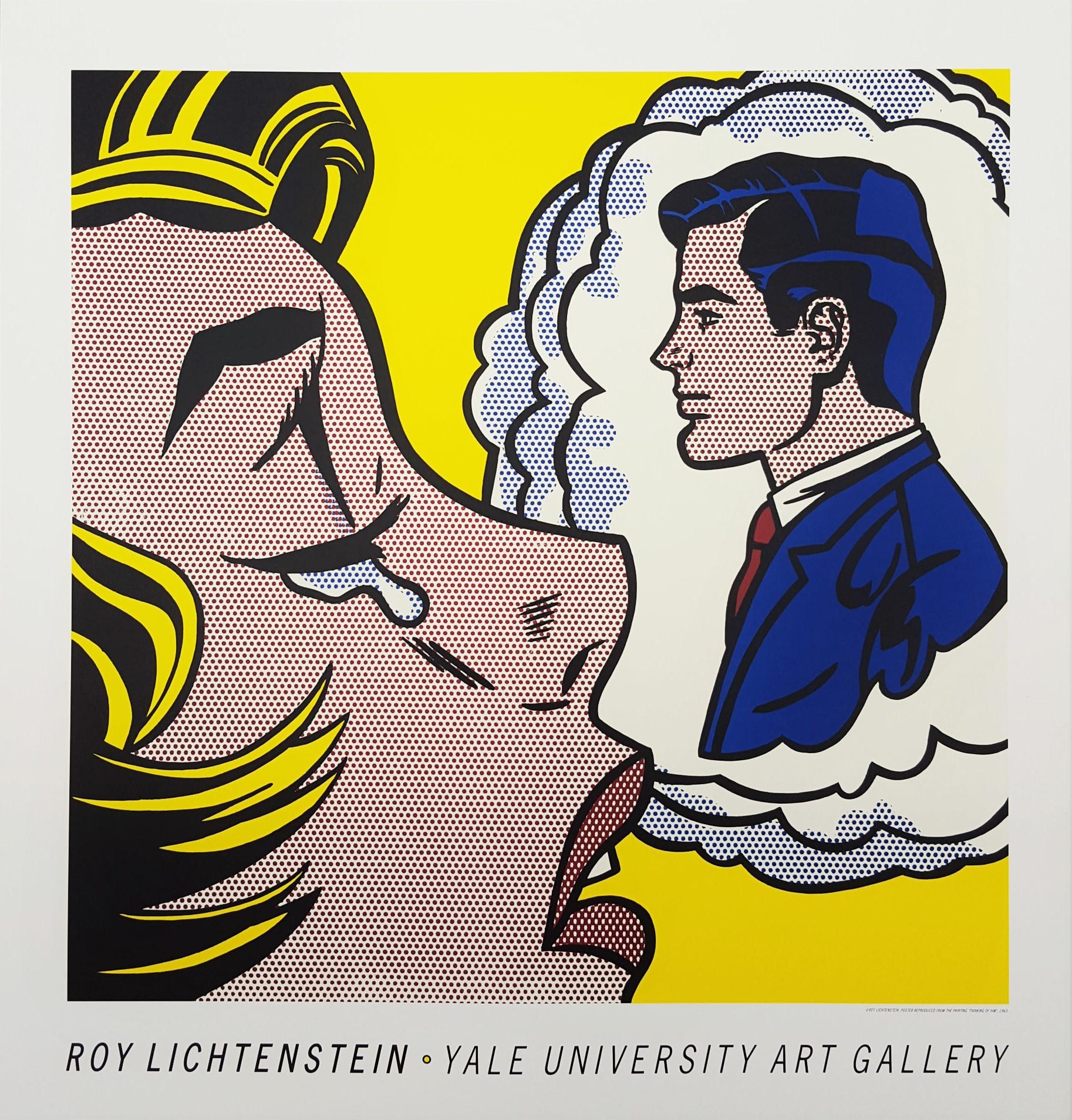 (after) Roy Lichtenstein Figurative Print - Yale University Art Gallery (Thinking of Him) Poster