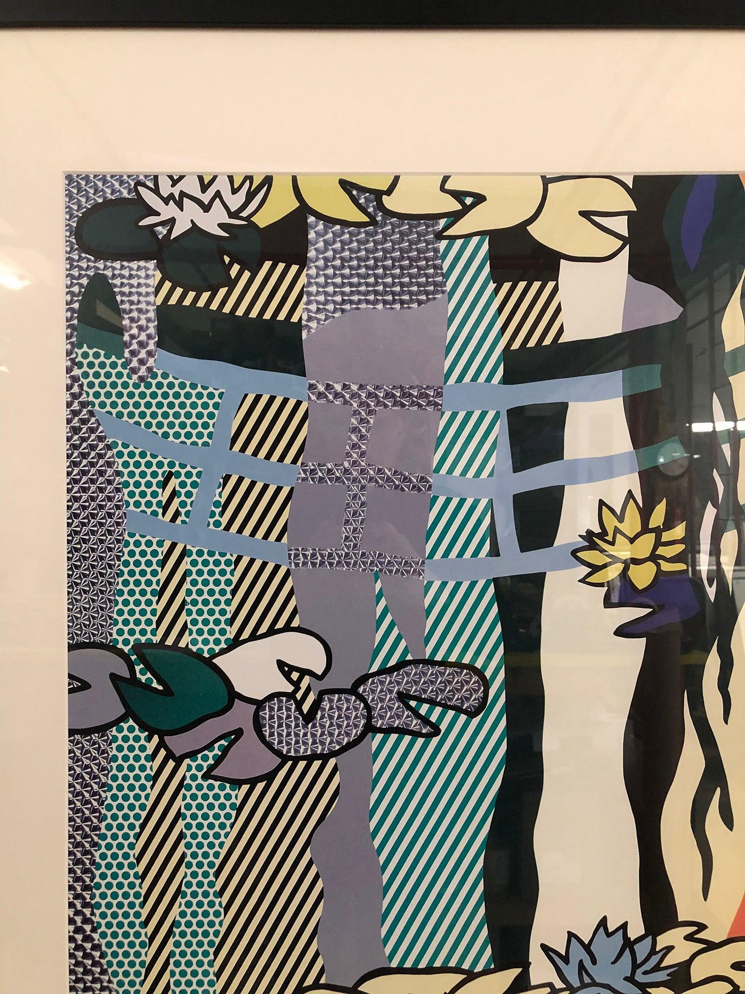Nenúfares con puente japonés - Landscape Print Beige de (after) Roy Lichtenstein