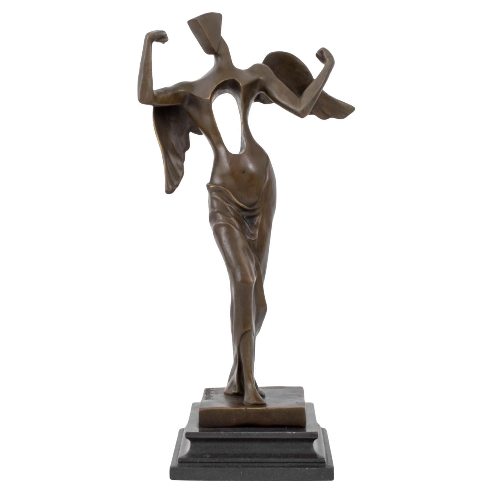 After Salvador Dali "L'Ange Surrealiste" Bronce