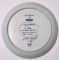 Salvador Dali - La Musica Lt Ed plate in white porcelain with 24-carat gold edge