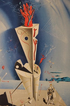 "Apparatus and Hand" Surrealist Salvador Dali Lithograph Print