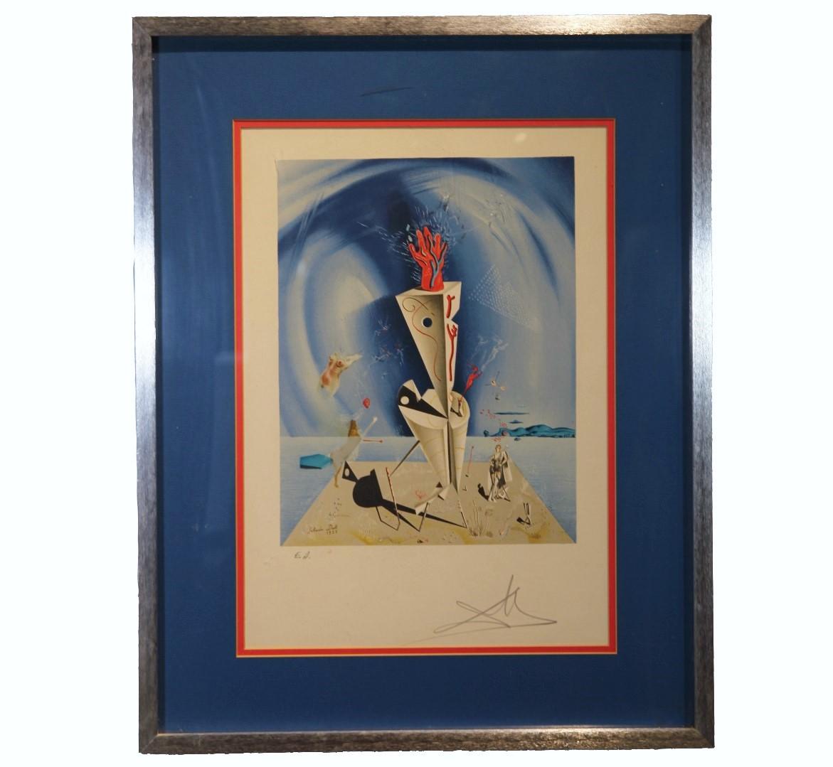 (after) Salvador Dali Abstract Print – „Apparatus and Hand“ Surrealistischer Salvador Dali-Lithographiedruck