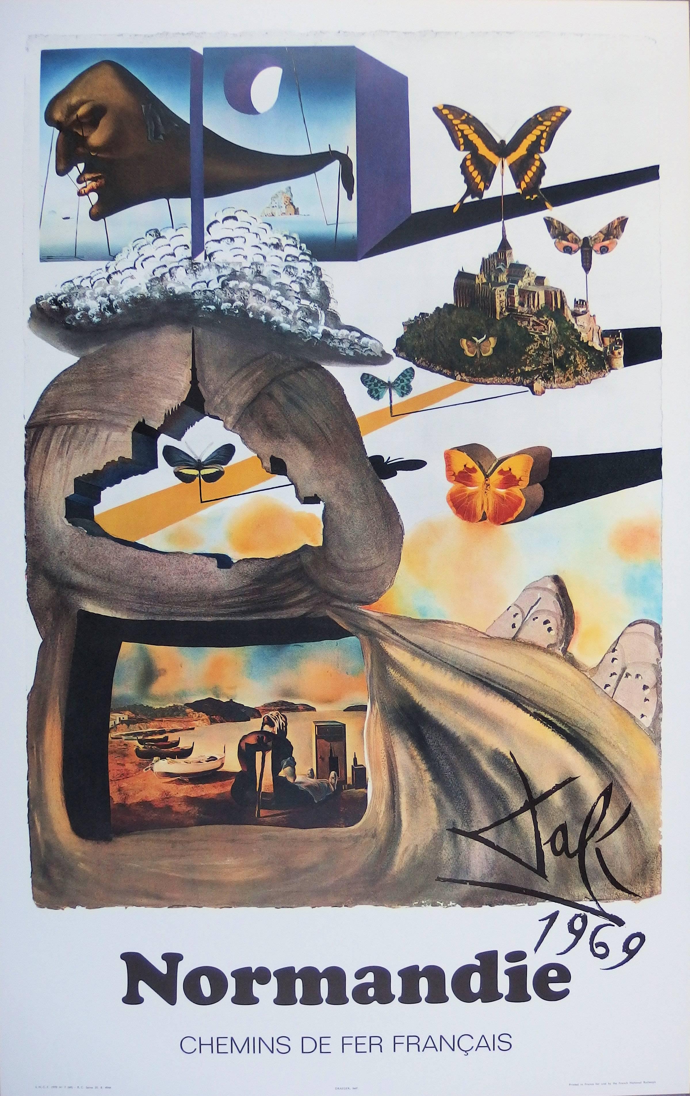 Suite di farfalle: Normandia - litografia - formato alto, 1969