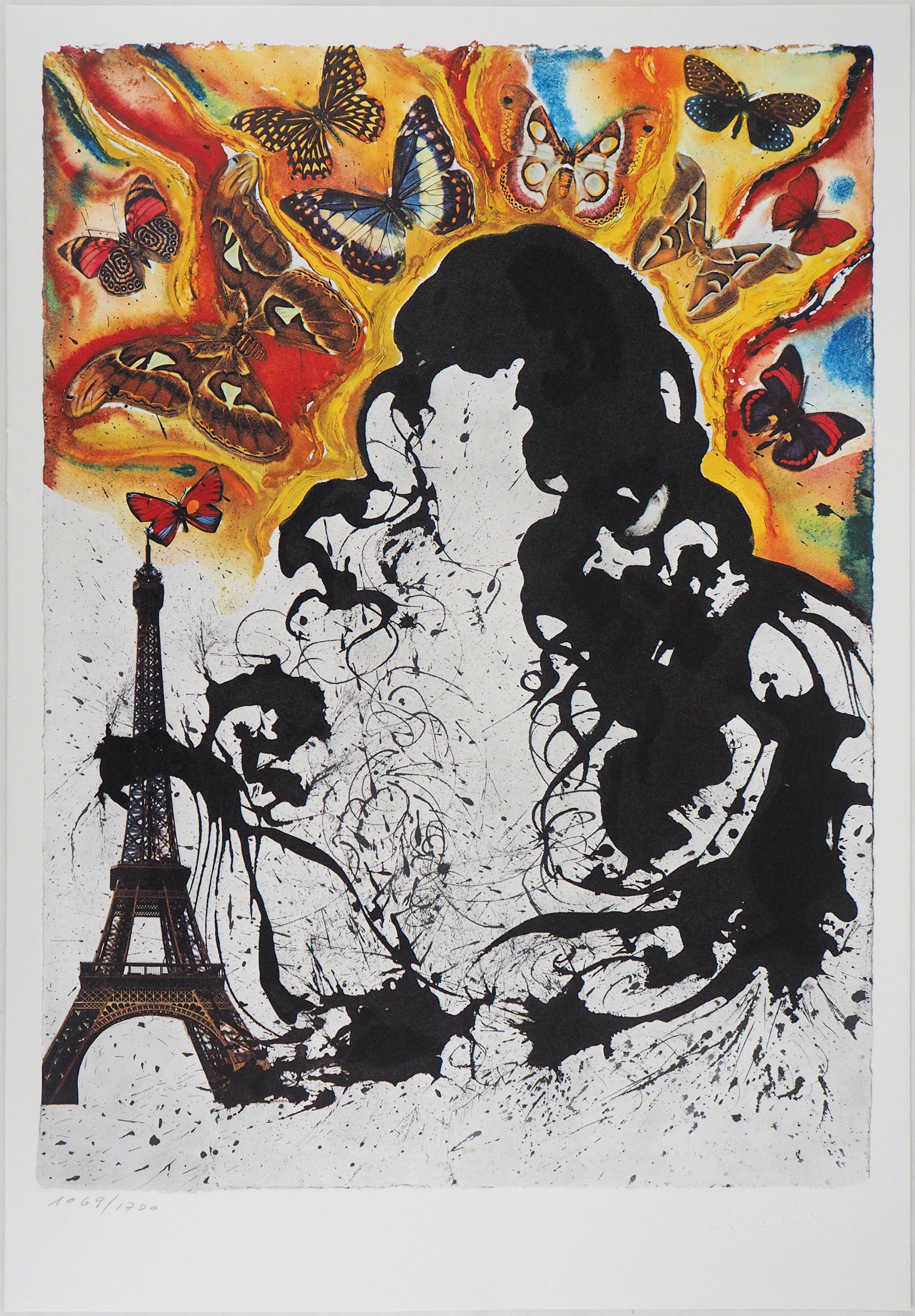 (after) Salvador Dali Landscape Print - Butterfly suite : Paris - Heliogravure (Catalog Field #69-2 F)