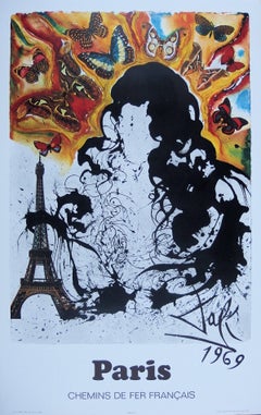Butterfly suite : Paris -  lithograph - Tall size, 1969