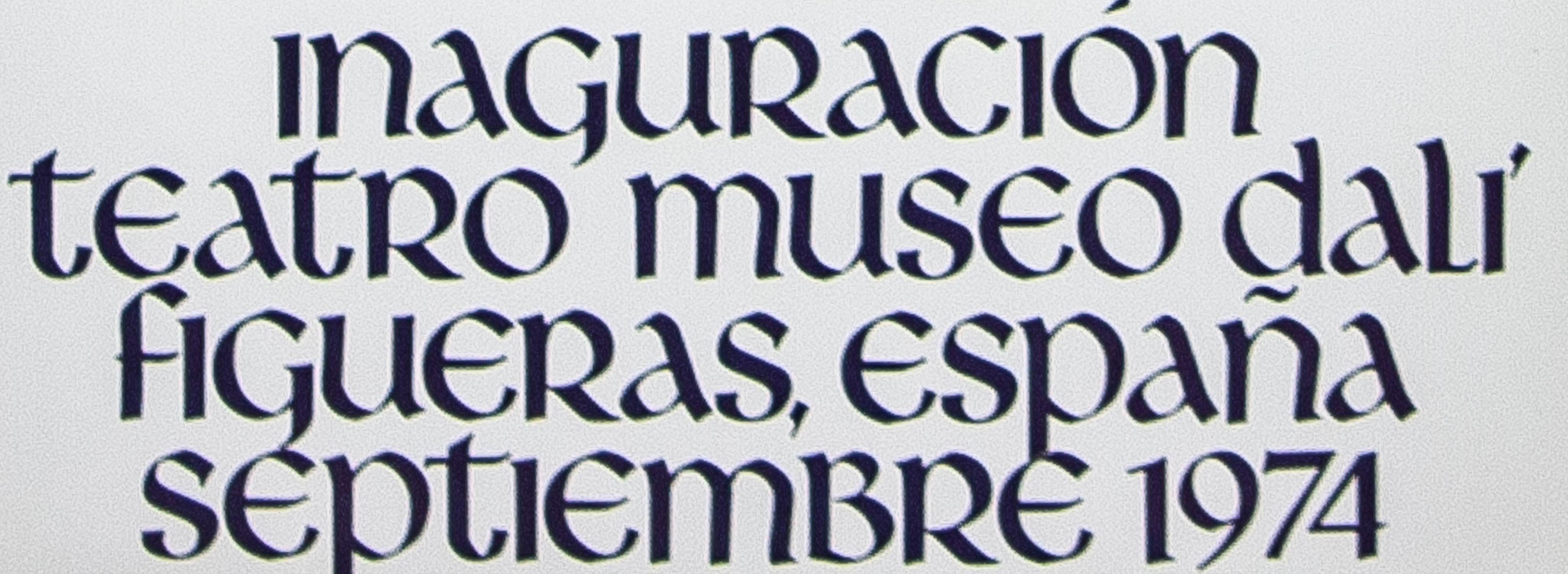 Dali Inaguracion Theater Museo Figueras Espana, September 1974, Poster – Print von (after) Salvador Dali