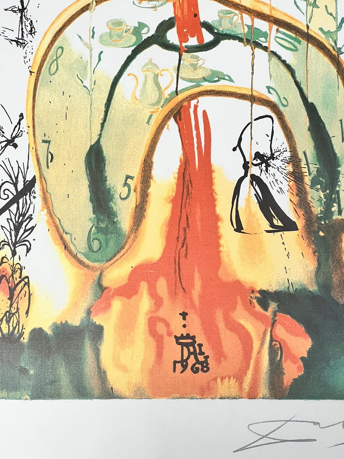 Árbol dorado con mariposas Litografía coloreada de edición limitada según Dalí - Print Abstracto de (after) Salvador Dali