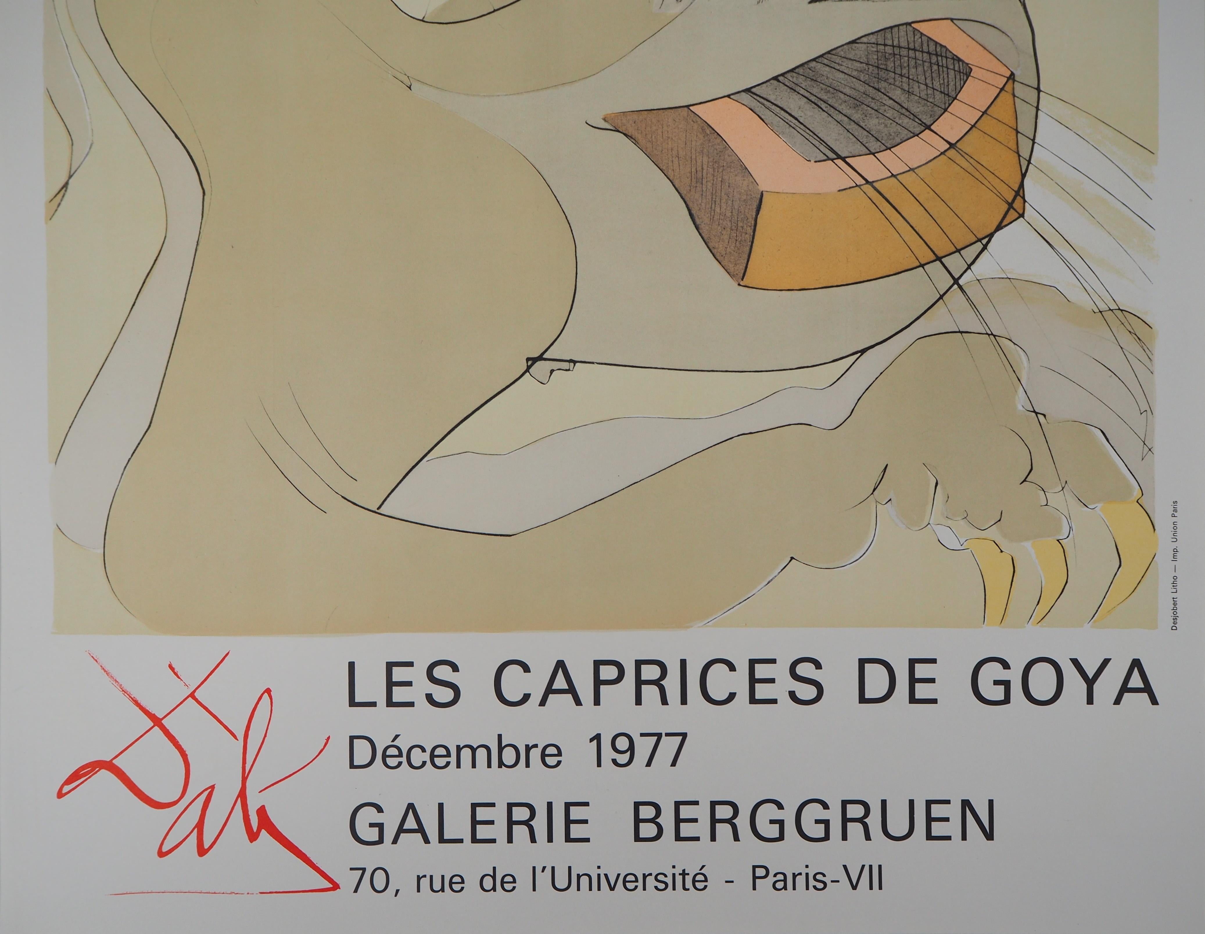Les Caprices de Goya - Lithograph Poster (Field #77-3) - Beige Figurative Print by (after) Salvador Dali