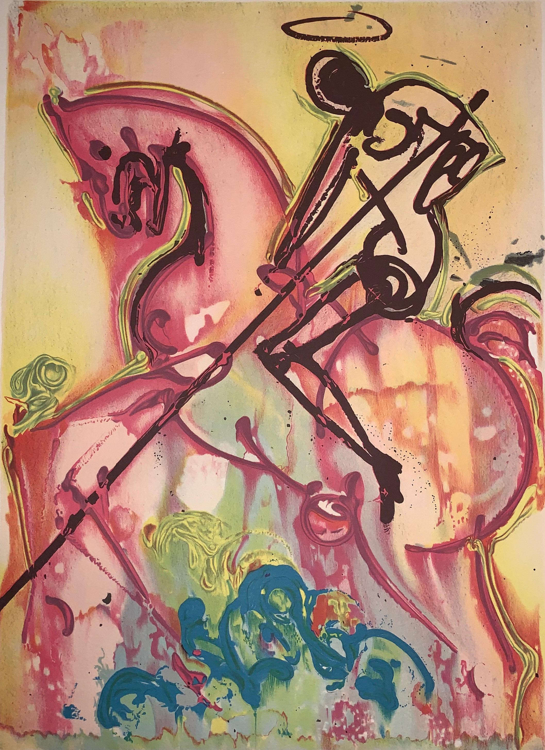 (after) Salvador Dali Figurative Print - Saint-Georges - The horses of Dali - Lithograph - Surrealist - 1983