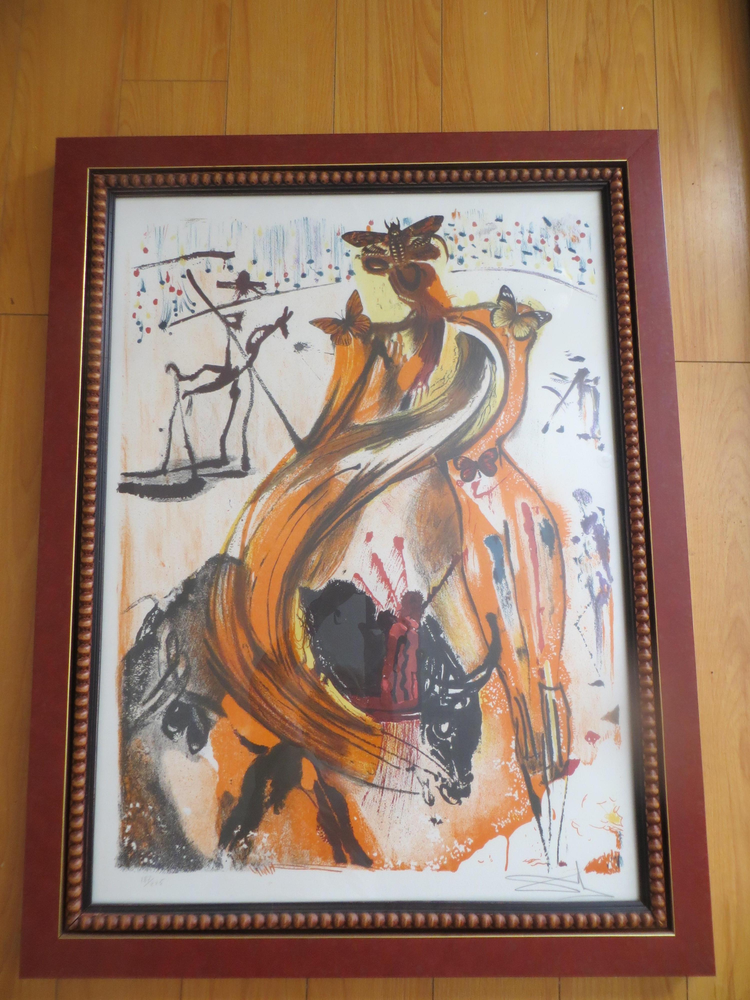 Salvador Dali Schmetterling Stierkämpfer litho nummeriert – Print von (after) Salvador Dali