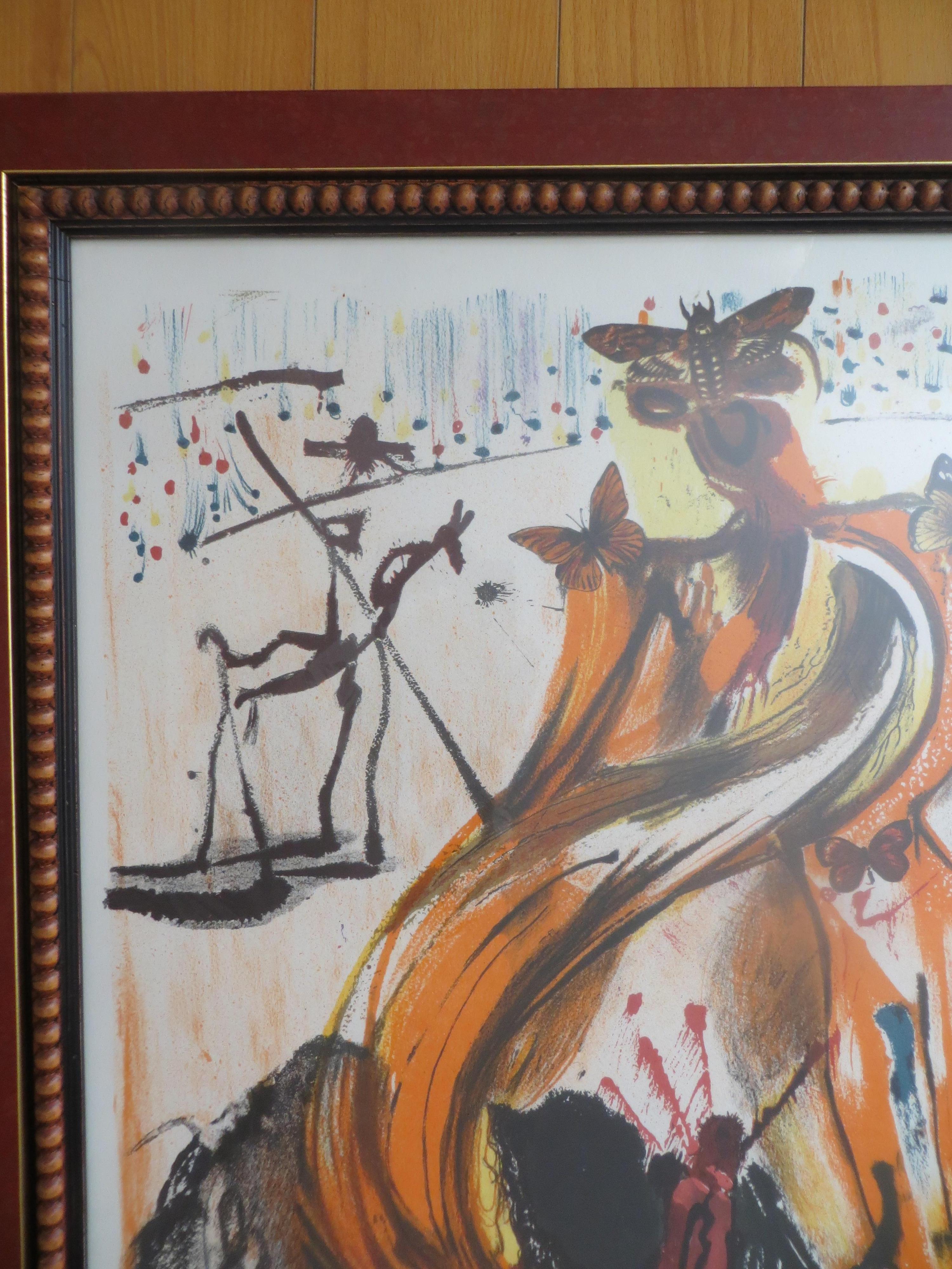 Salvador Dali Schmetterling Stierkämpfer litho nummeriert im Angebot 2