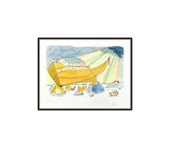 Salvador Dali Color Etching Authentic Original HAND SIGNED Noah's Ark Artwork